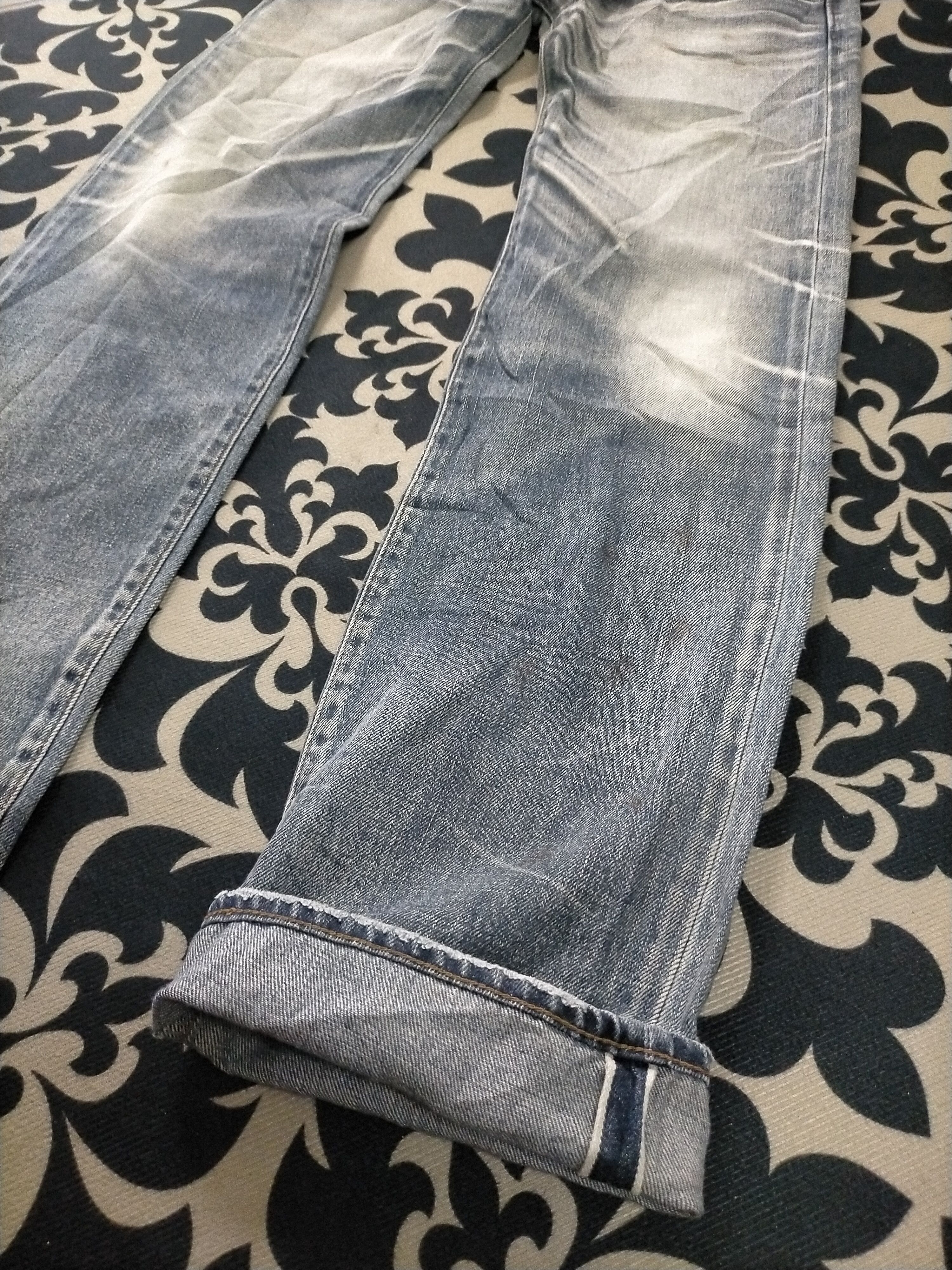 14th Addiction × If Six Was Nine × Japanese Brand 🔥 Mudwash Distressed Stunning Lure Selvedge Jeans Size US 28 / EU 44 - 6 Thumbnail