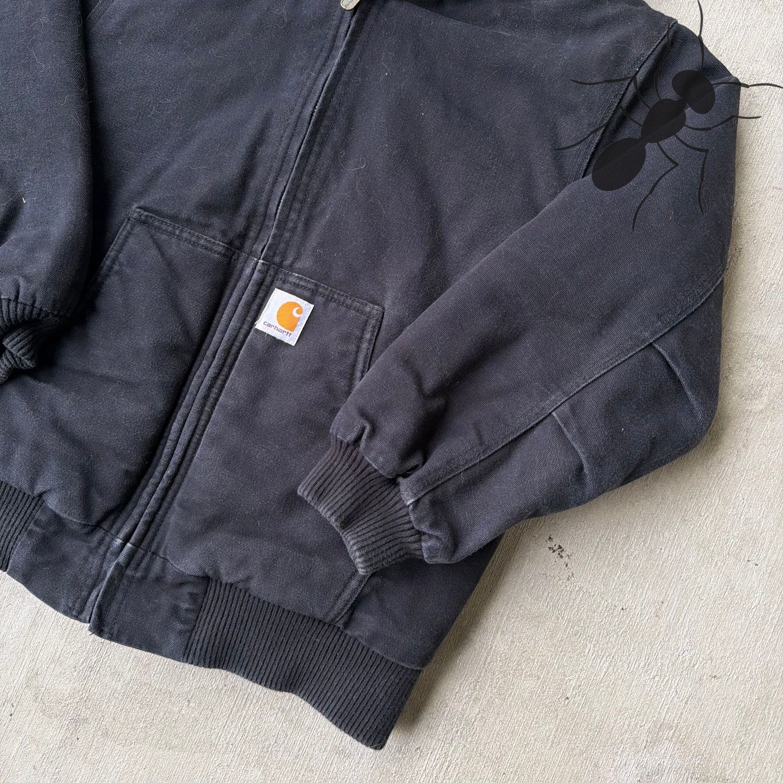 Carhartt × Vintage Carhartt YOUTH black hooded work wear jacket` Size US XS / EU 42 / 0 - 4 Thumbnail
