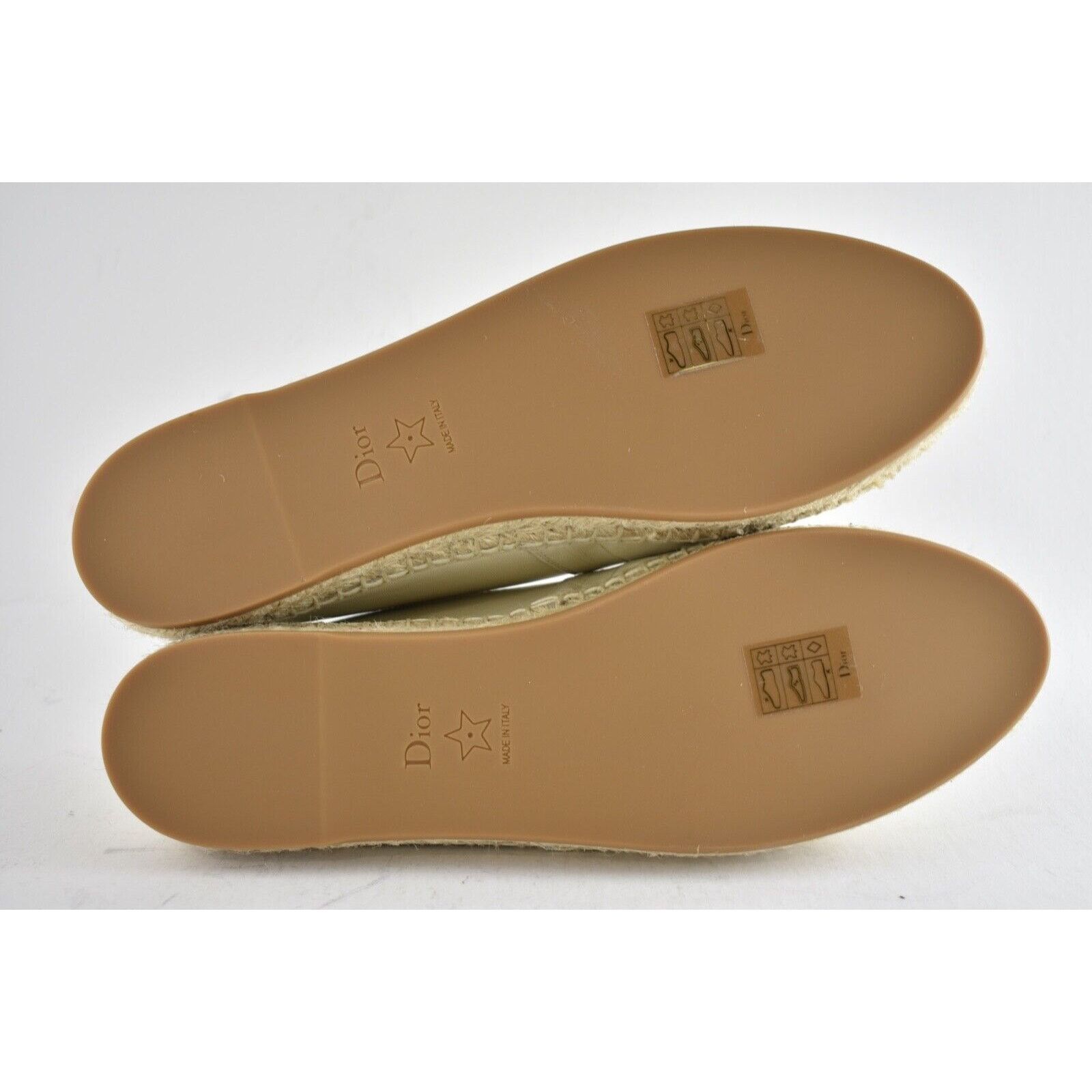 Dior Granville Lambskin Logo Embroidered Espadrille Flat 40.5 Size US 10.5 / IT 40.5 - 12 Thumbnail