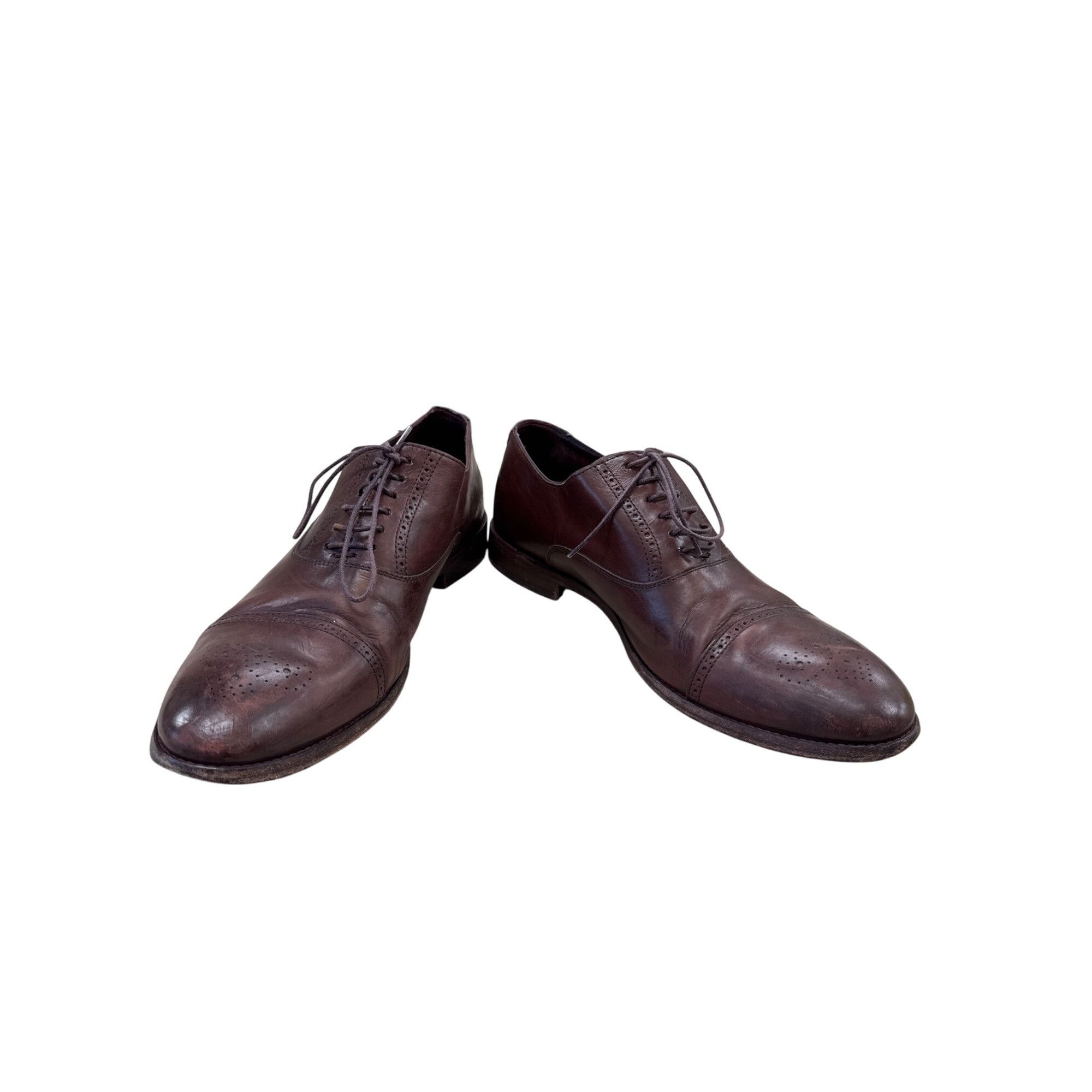Paul Smith Paul Smith Mens Brown Leather Oxford Shoes Size 9 SKU 7039 Size US 9 / EU 42 - 1 Thumbnail