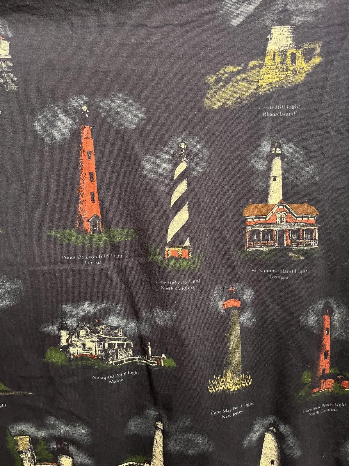 Designer East Coast Lighthouses AOP T-shirt - Famouse Lighthouse Tee Size US L / EU 52-54 / 3 - 4 Thumbnail