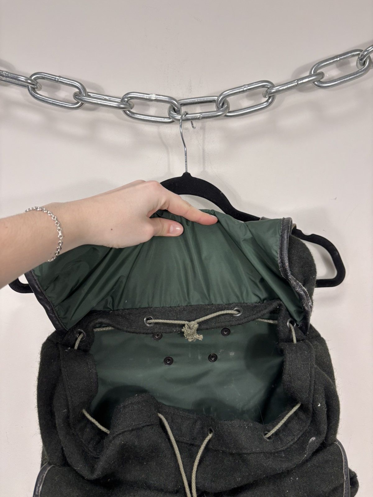 Other Vintage 1980s Husqvarna Motorcycle Backpack Wool Leather Size ONE SIZE - 15 Thumbnail