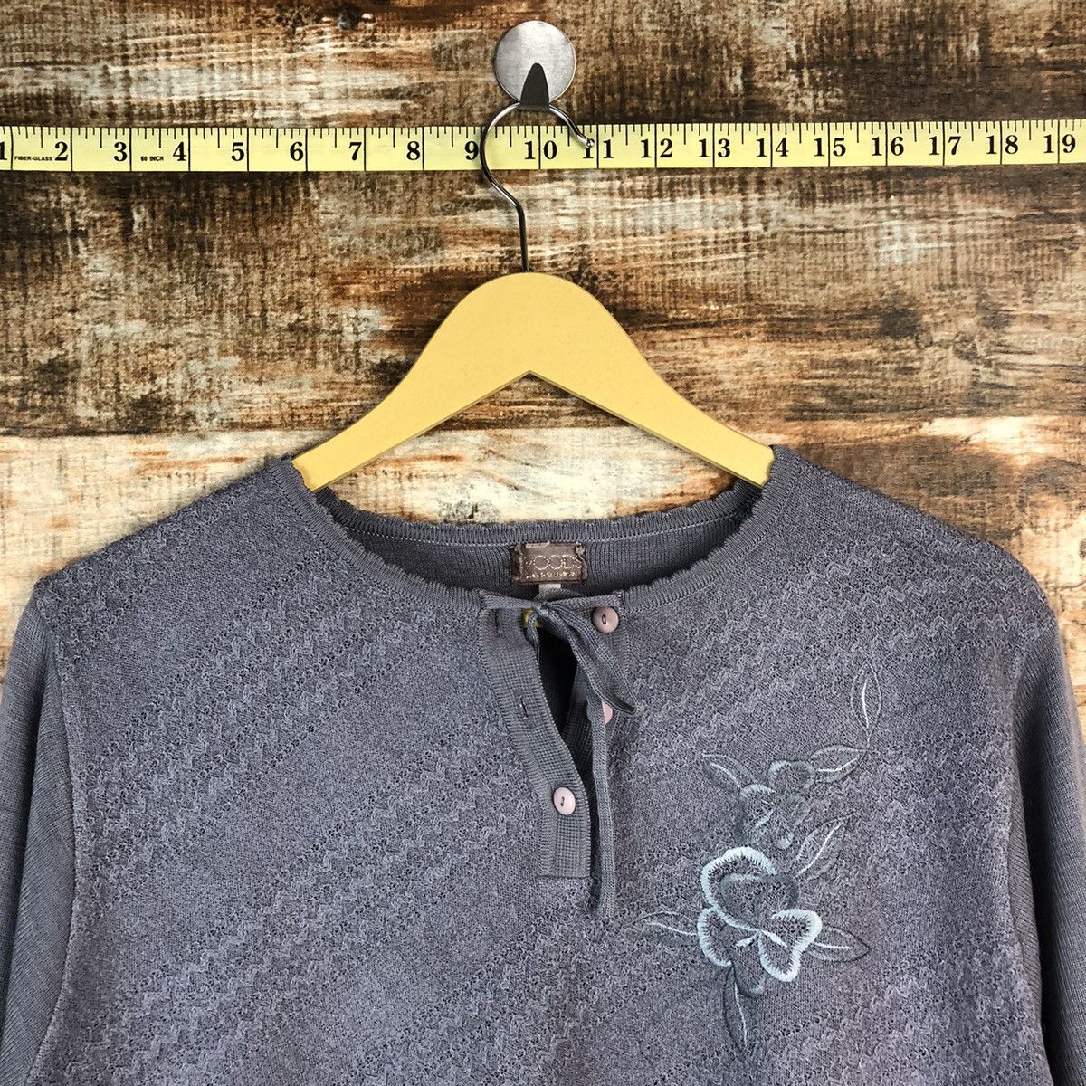 Aran Isles Knitwear × Japanese Brand Vintage Woods Sweaters Purple #972 Size M / US 6-8 / IT 42-44 - 4 Thumbnail
