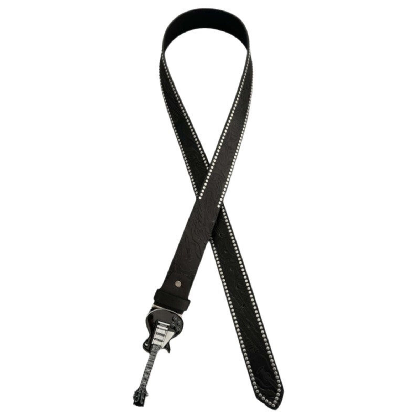 Other Electric Guitar Rhinestone Belt | Engraved Flower Stud 115cm Size ONE SIZE - 5 Thumbnail