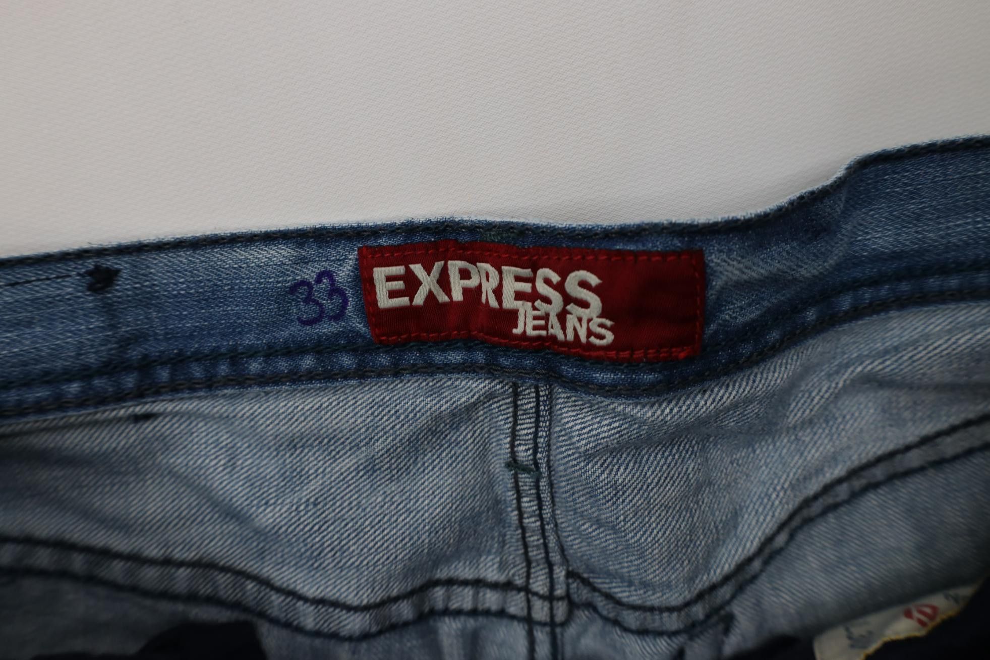Express Vintage Y2K Express Slim Fit Boot Cut Wide Leg Denim Jeans Size US 33 - 7 Thumbnail