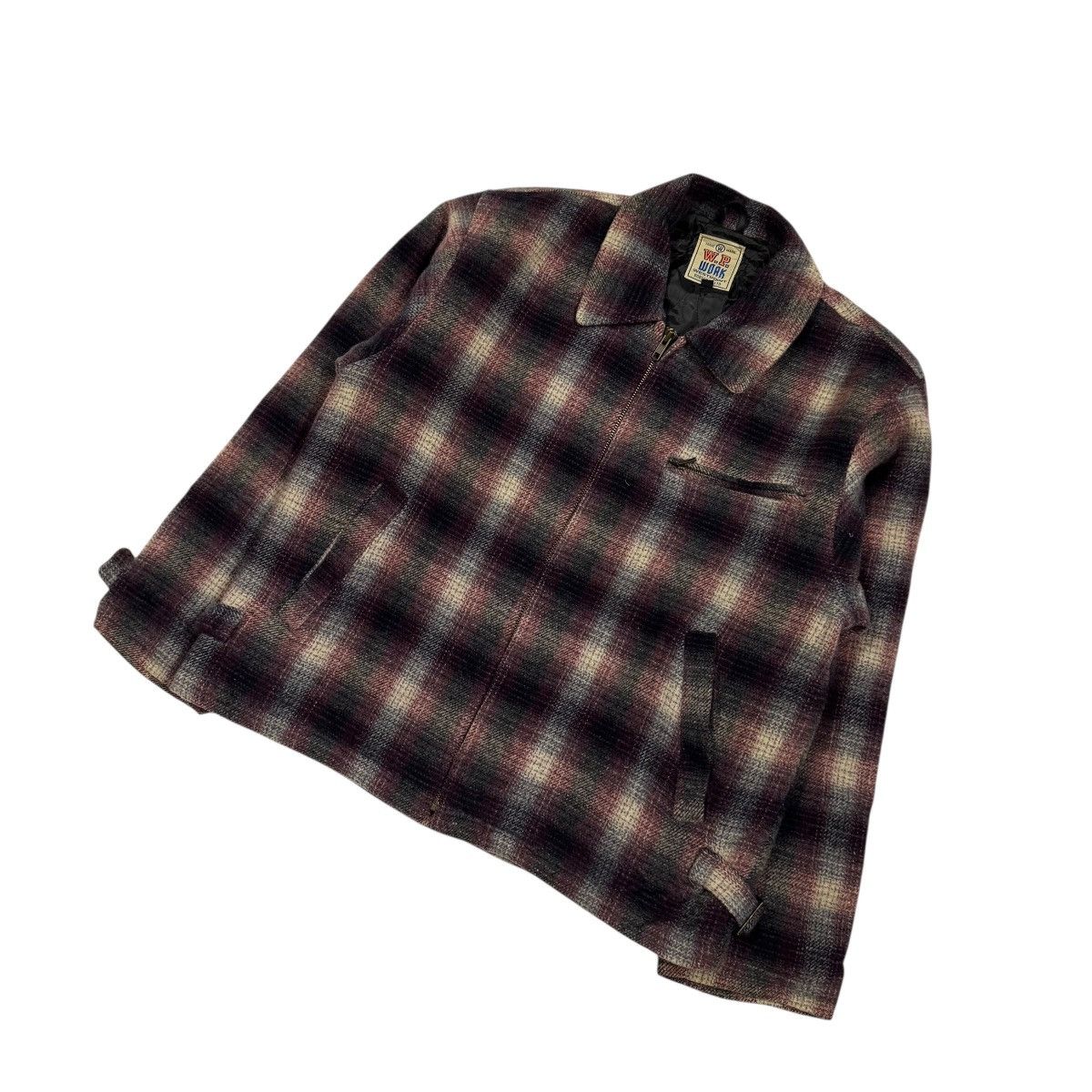 If Six Was Nine Vtg🔥80’s Bobson Workwear Shadow Plaid Wool Jacket Size US M / EU 48-50 / 2 - 7 Thumbnail