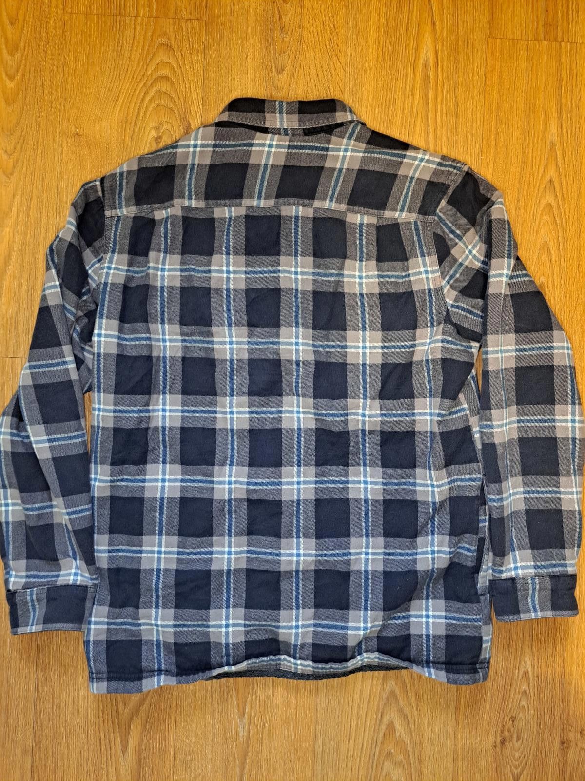 L.L. Bean LL Bean Jacket Mens Medium Gray Blue Plaid Cotton Flannel Size US M / EU 48-50 / 2 - 5 Thumbnail