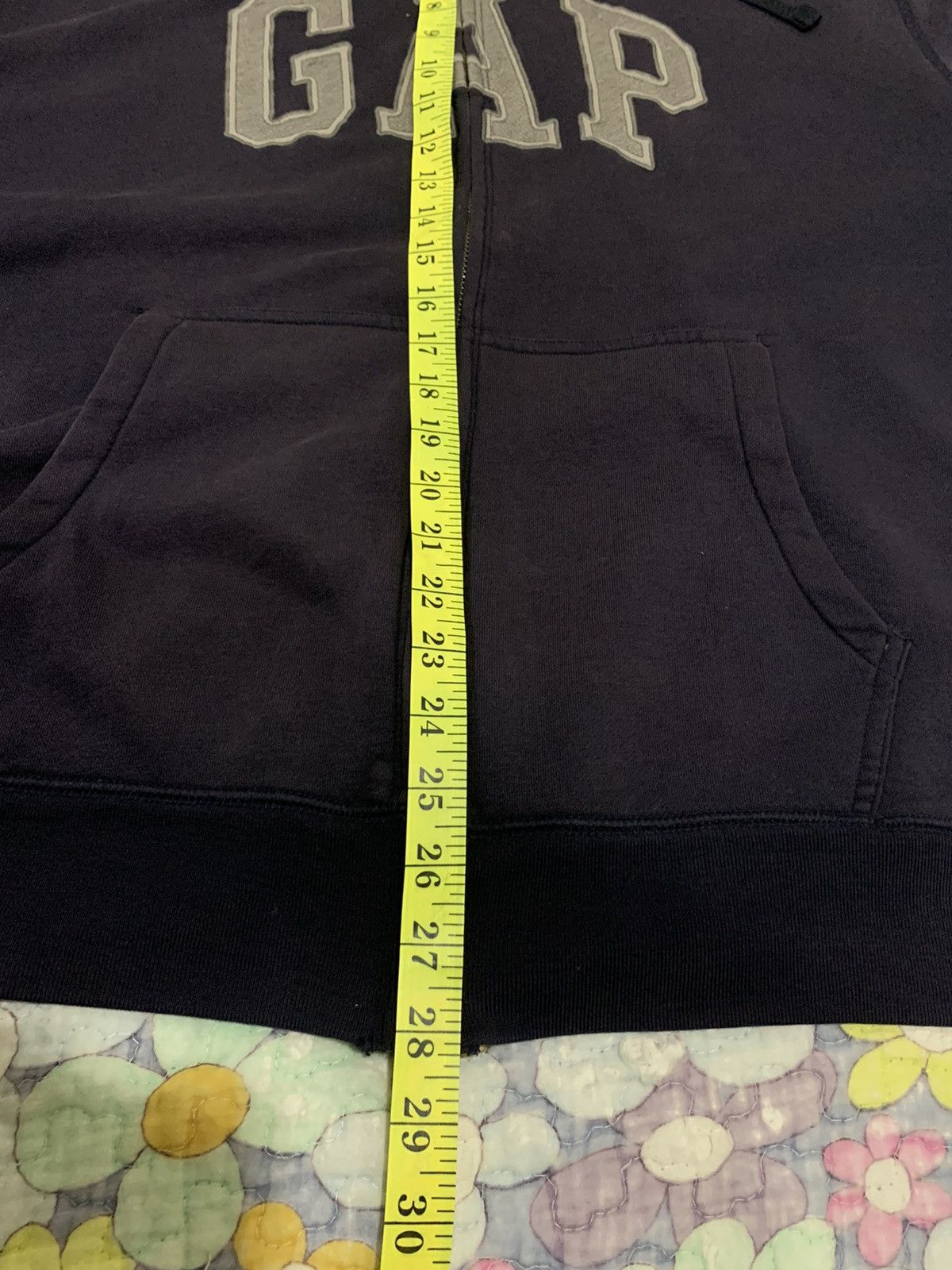 Gap × Vintage Dark Blue GAP Zip Up Hoodie Size US XXL / EU 58 / 5 - 12 Thumbnail