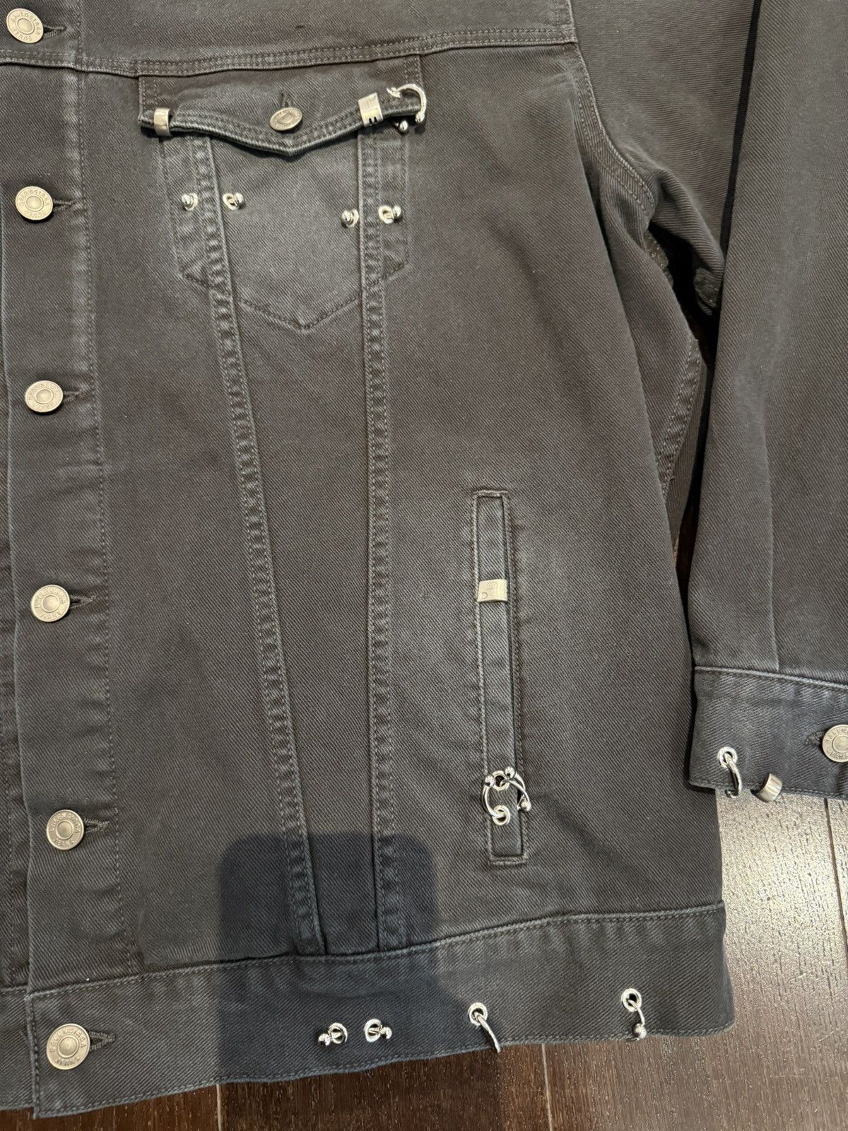 Balenciaga Pierced Denim Jacket Size US L / EU 52-54 / 3 - 3 Thumbnail