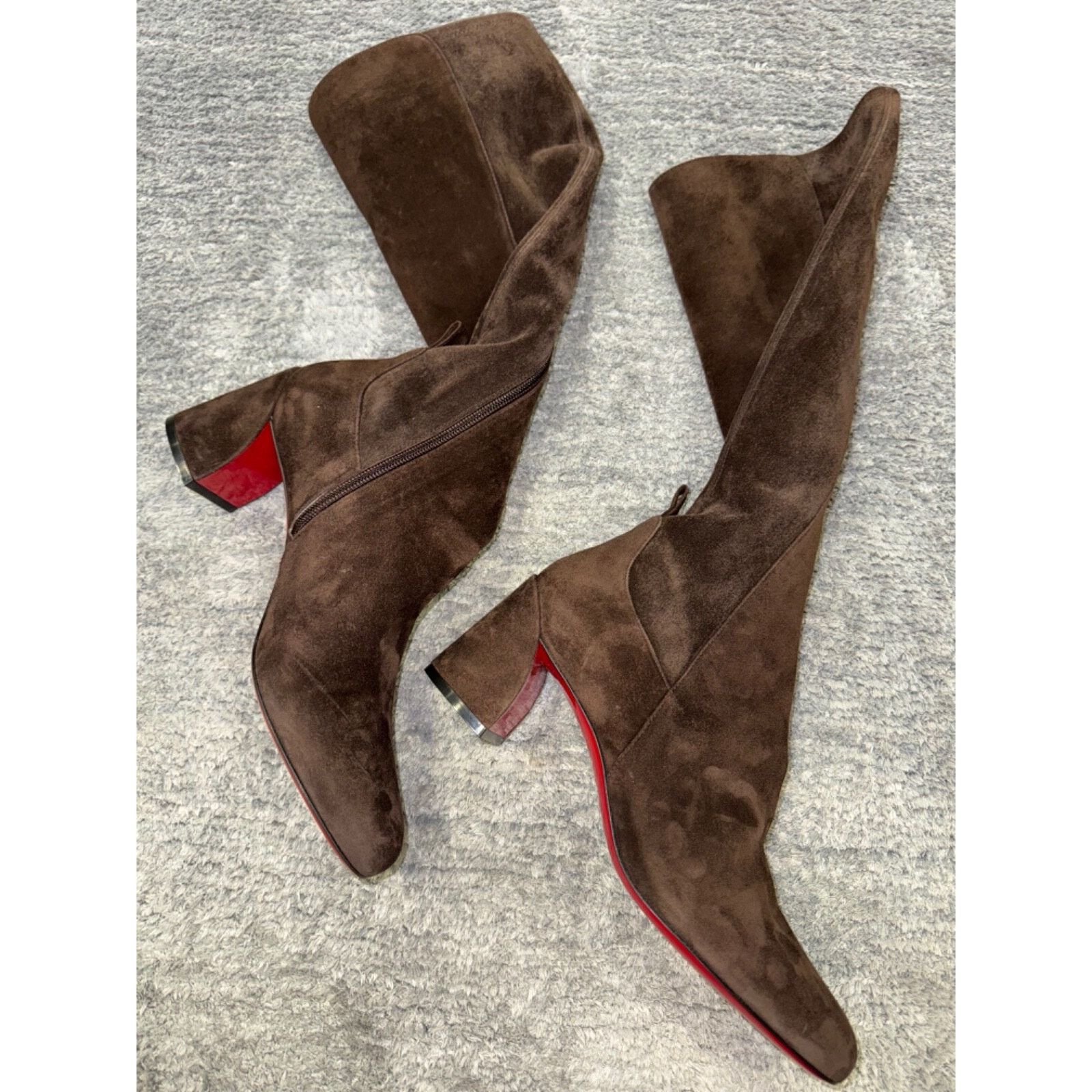 Christian Louboutin Christian Louboutin Jane Botta 55 Cosme Dark Brown Suede Size US 10 / IT 40 - 6 Thumbnail