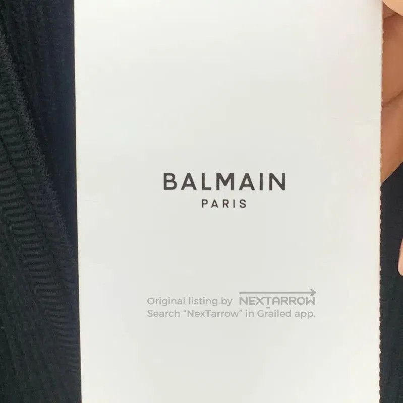 Balmain Balmain Black Cotton Long Sleeve Dress . Size S / US 4 / IT 40 - 7 Thumbnail
