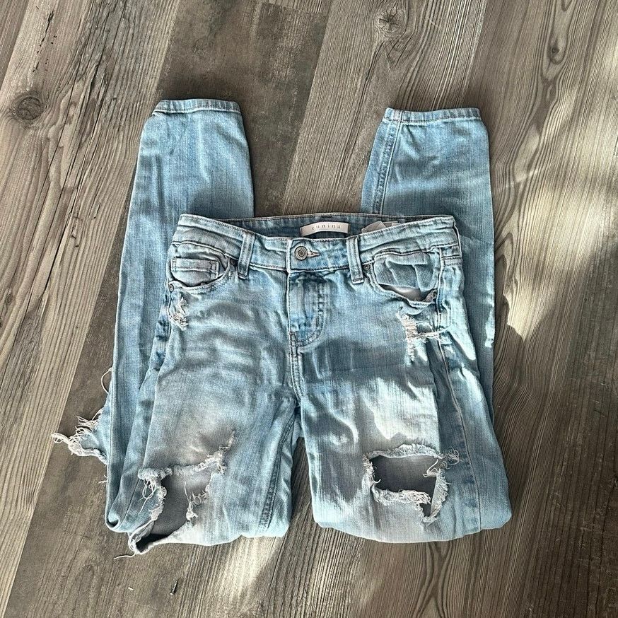 Other eunina light blue low rise skinny ripped jeans Size 26" / US 2 / IT 38 - 1 Thumbnail