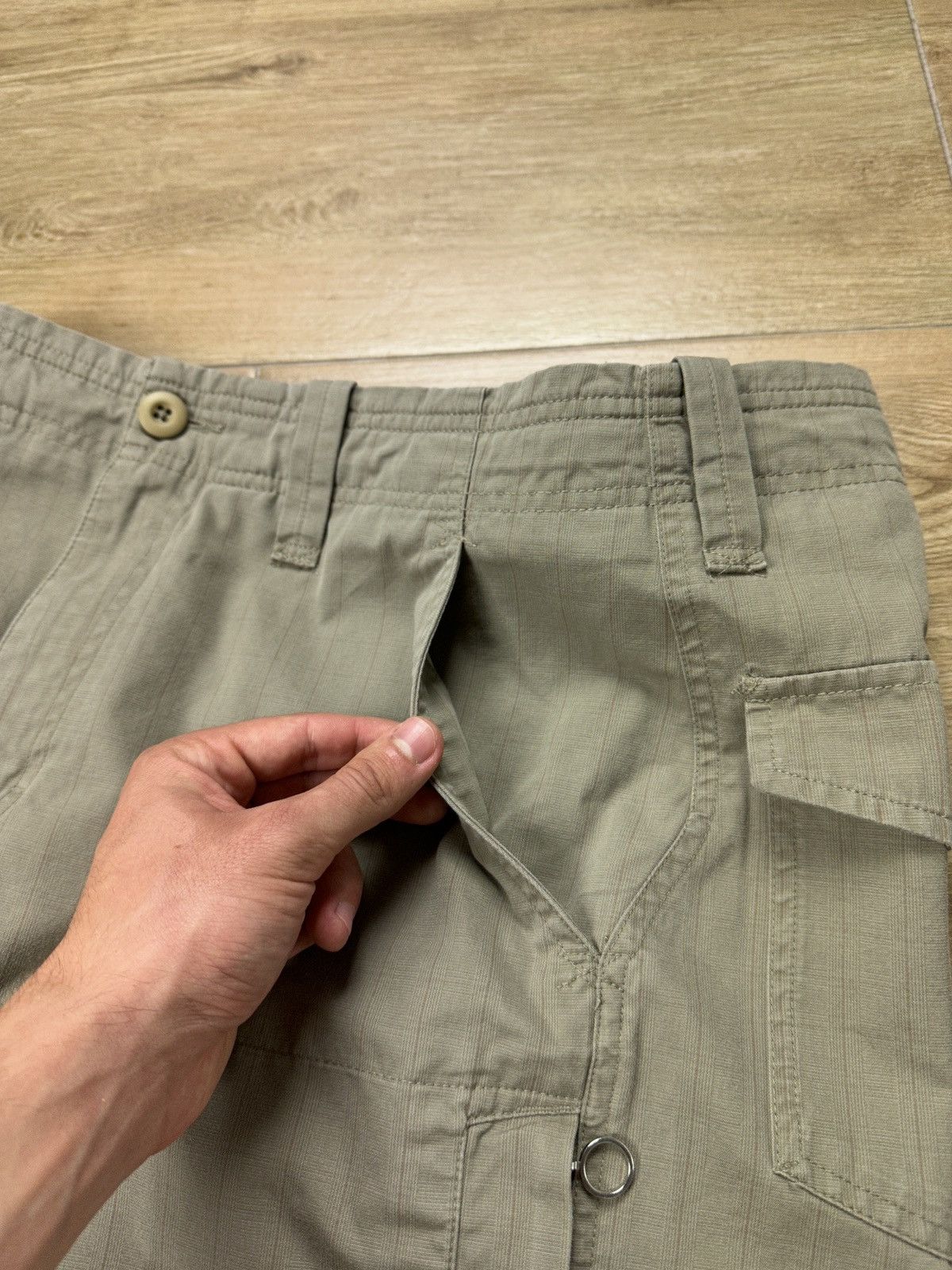 Nike × Vintage Vintage Y2K Nike Big Swoosh Cargo Shorts Size US 30 / EU 46 - 7 Thumbnail