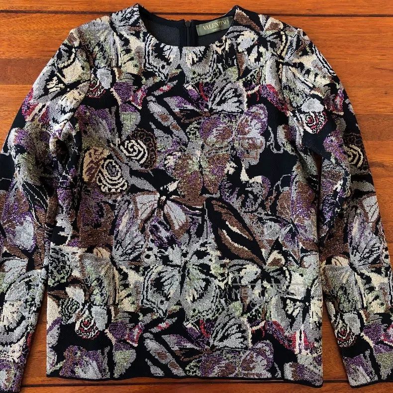 Valentino Valentino Heavy industry bright silk butterfly top Size S / US 4 / IT 40 - 3 Thumbnail