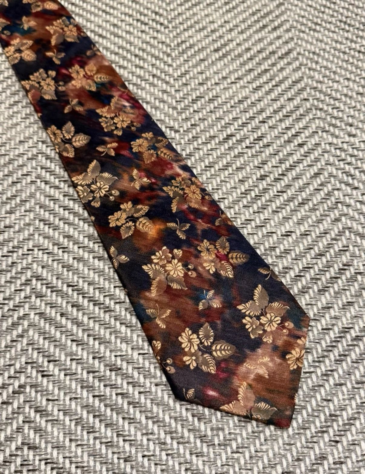 Jean Paul Gaultier Jean Paul Gaultier Gold Floral Print Tie K24 Size ONE SIZE - 1 Thumbnail