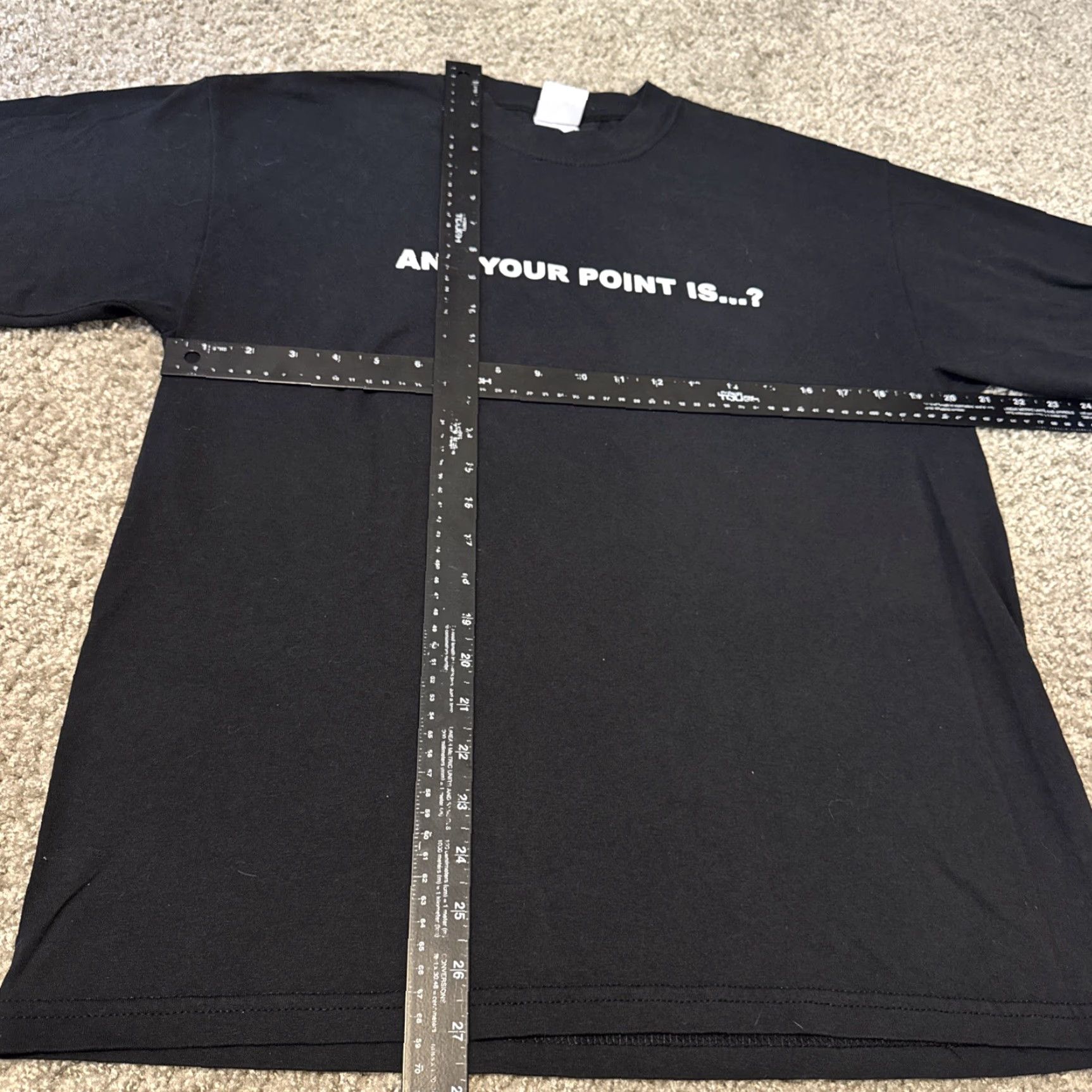 Gildan VINTAGE Y2K And Your Point Is…? Funny Y2K Joke Humor Slogan Shirt Large Size US L / EU 52-54 / 3 - 4 Thumbnail