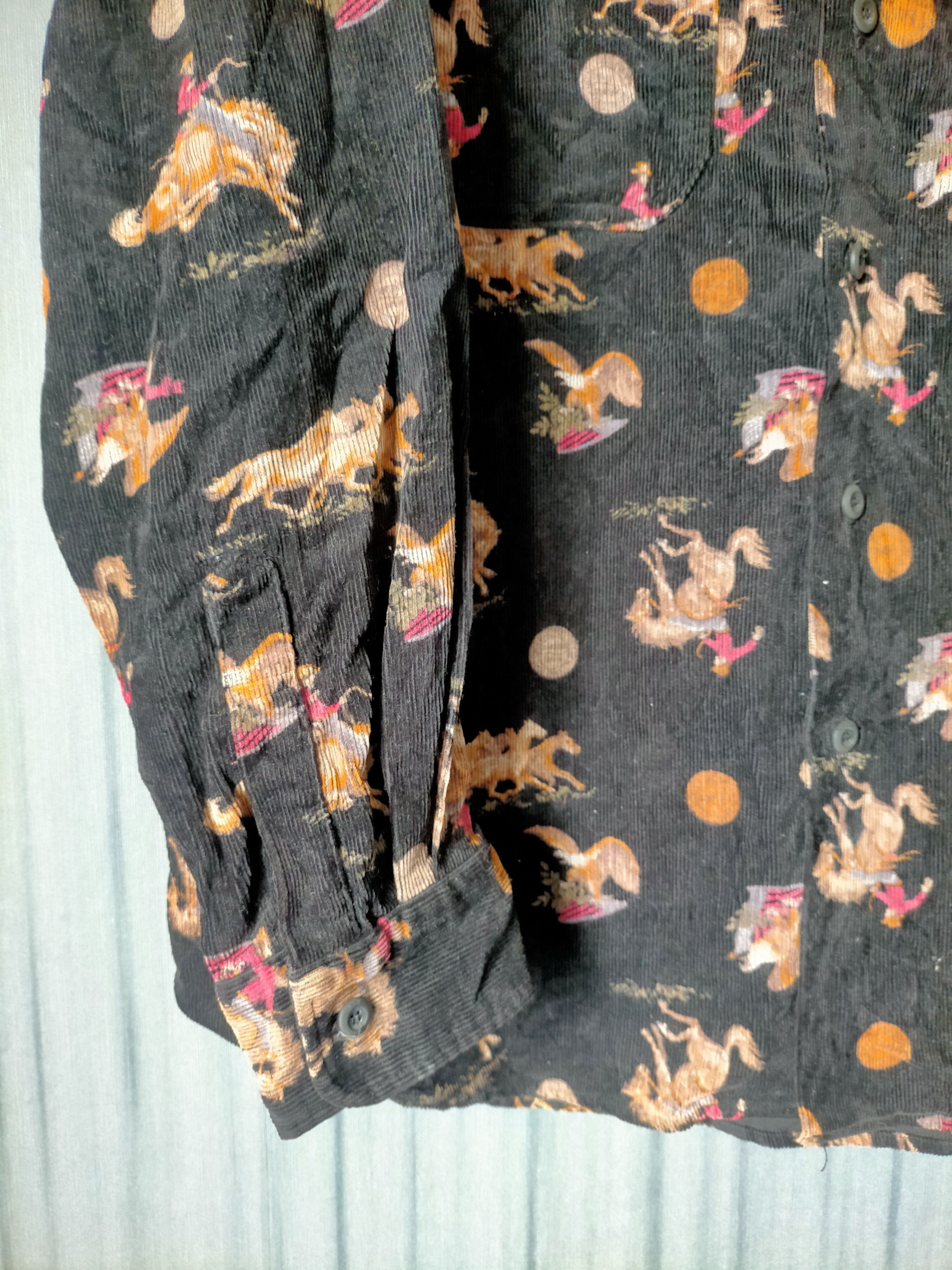 Lee 🔥Rare Lee Coudroy Full print Work shirt button ups Size US L / EU 52-54 / 3 - 7 Thumbnail