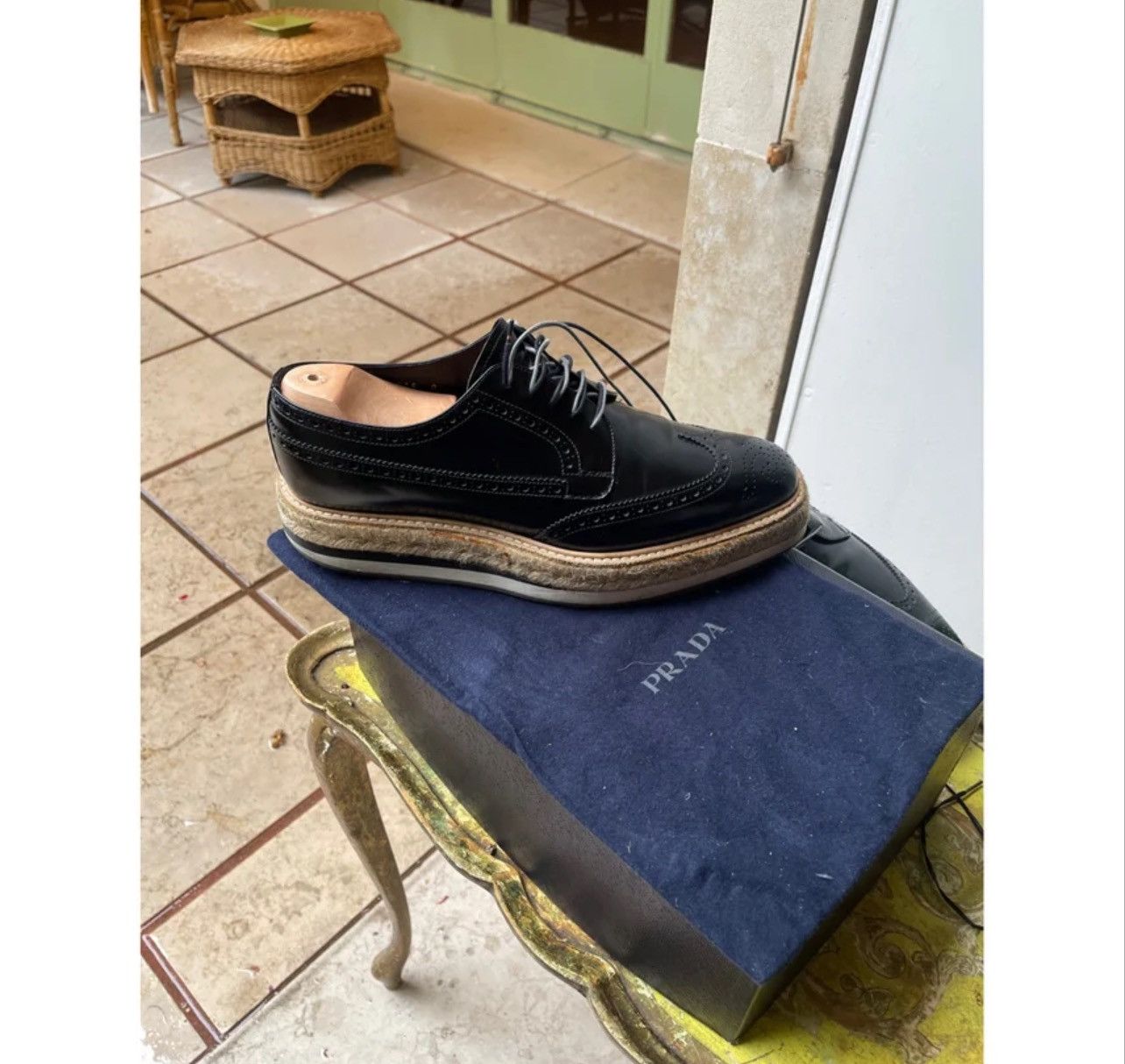 Prada Prada derbies leather and rope plate form Size US 8 / EU 41 - 3 Thumbnail