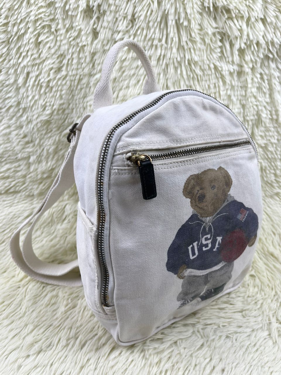 Polo Ralph Lauren × Ralph Lauren × Vintage Ralph Lauren Polo Bear Canvas Bagpack Size ONE SIZE - 5 Thumbnail