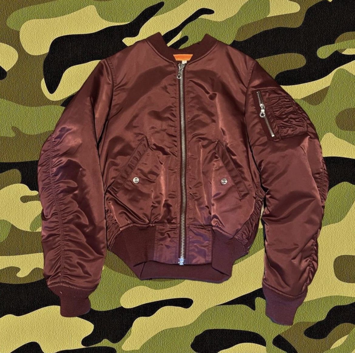 image of Phenomenon Aw11 Backzip Bomber in Red, Men's (Size Small)