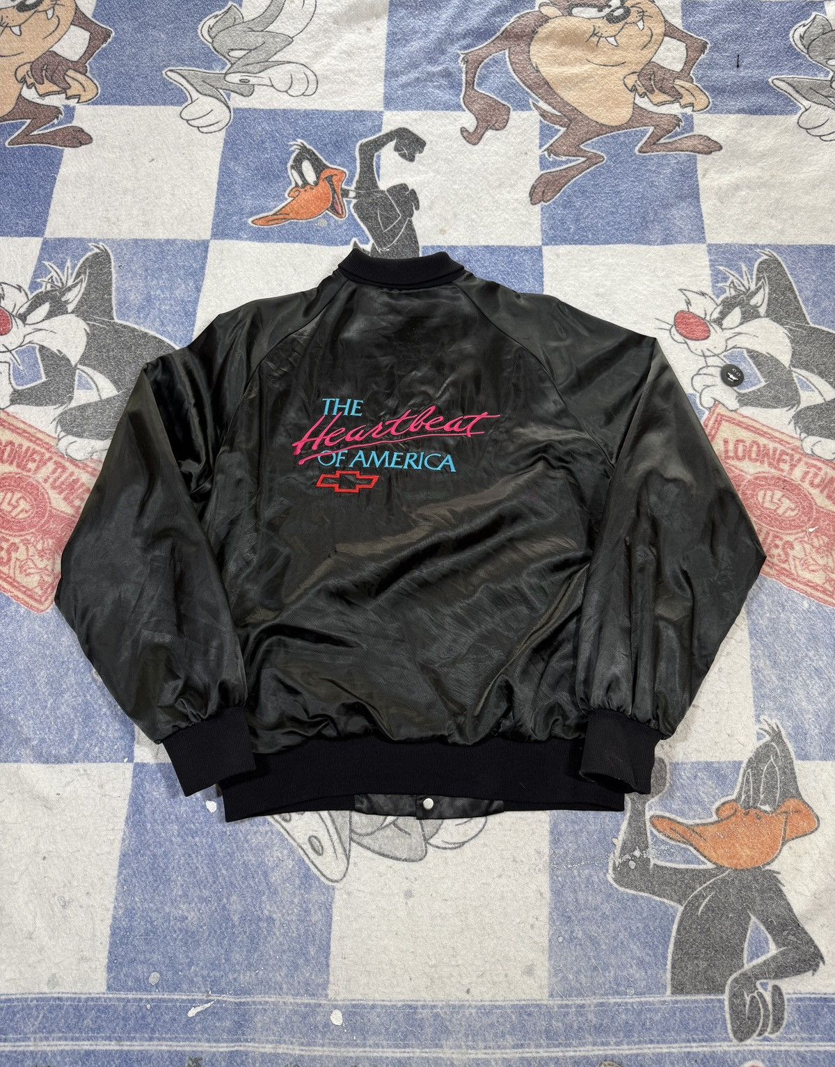 Chevrolet Vintage chevy satin bomber jacket Size US L / EU 52-54 / 3 - 3 Thumbnail