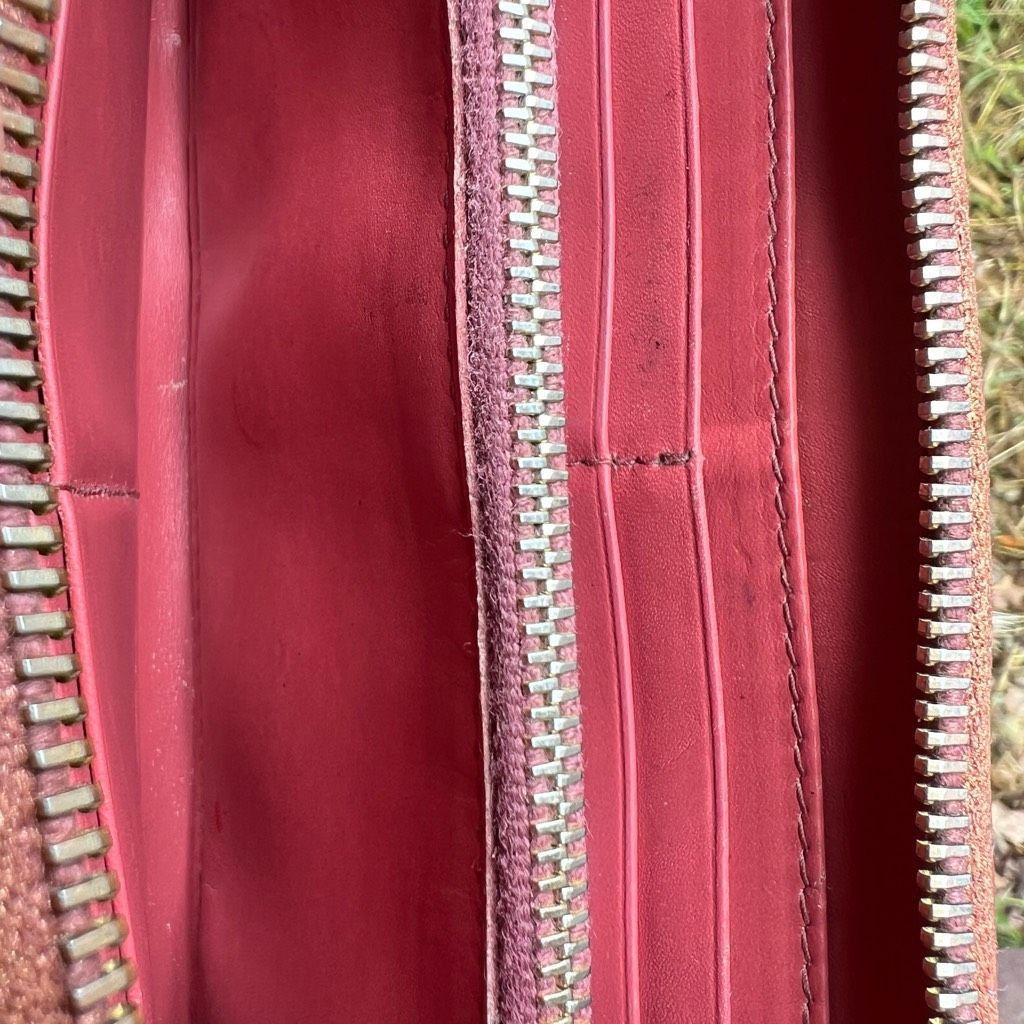 Miu Miu Miu Miu Croc Embossed Metallic Bronze Zip Around Long Accordion Upcycled Wallet Size ONE SIZE - 7 Thumbnail