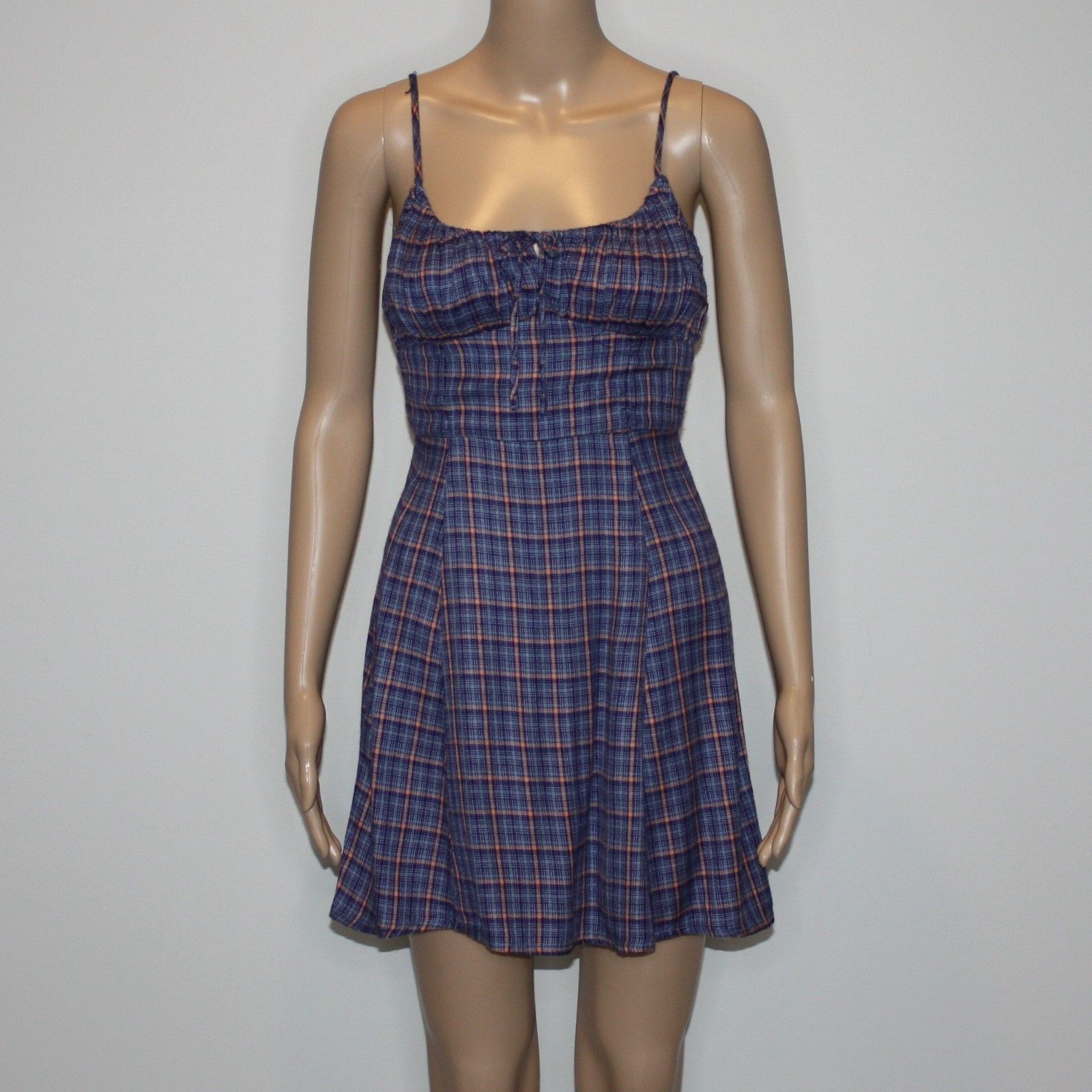 Urban Outfitters BDG Kamaryn Tie Front Plaid Minidress Dress in size XS Size XS / US 0-2 / IT 36-38 - 4 Thumbnail