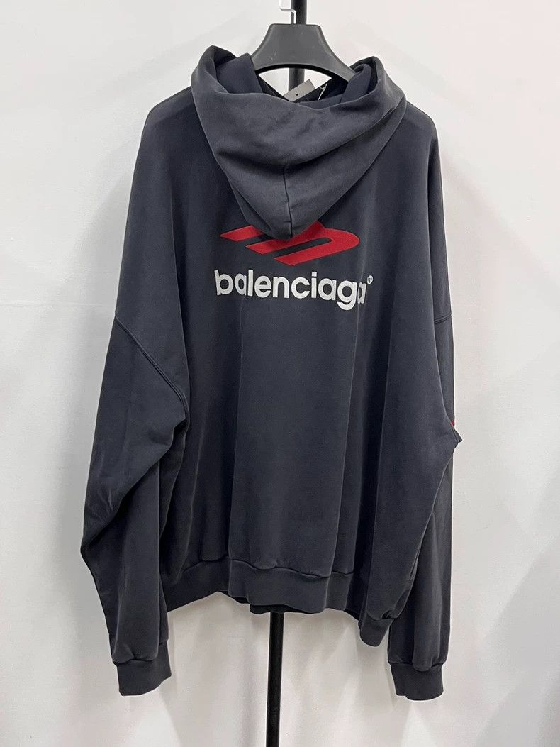Balenciaga Balenciaga FW23 monogrammed printed hooded slouchy sweatshi Size US XL / EU 56 / 4 - 2 Thumbnail