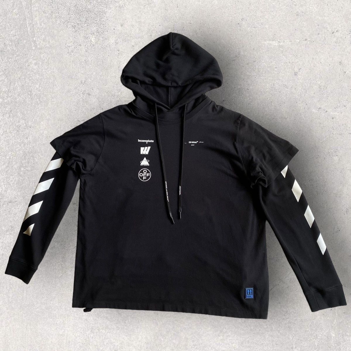 Off-White FW19-20 Incompiuto Layer Hoodie Size US XL / EU 56 / 4 - 6 Thumbnail