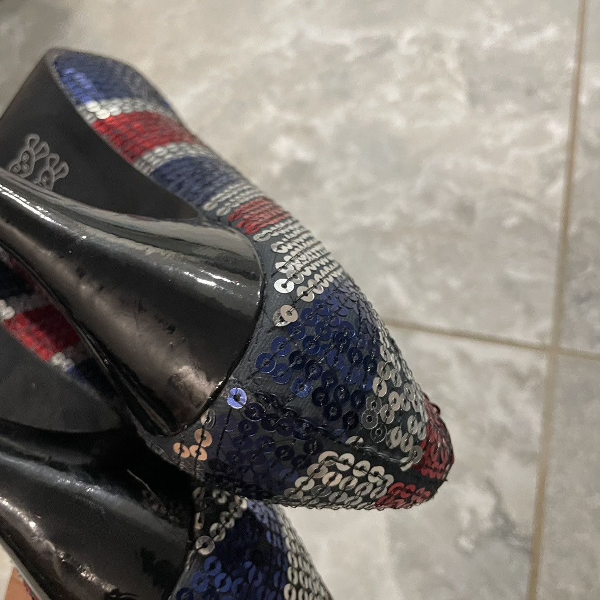 Vintage UK 🇬🇧 UNITED KINGDOM GREAT BRITAIN HEELS PLATFORM SHOES ENG Size US 9 / IT 39 - 9 Thumbnail
