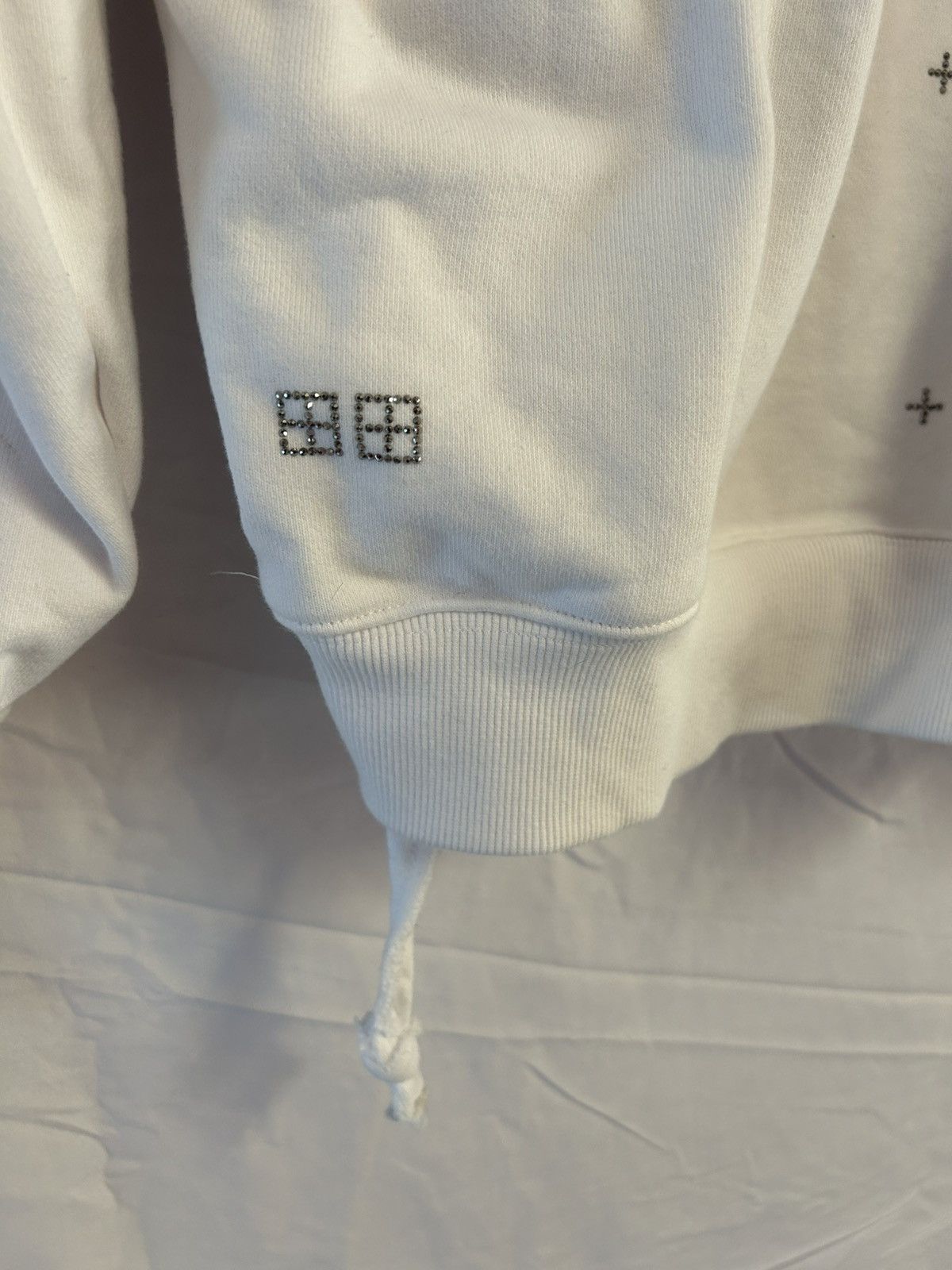 Ksubi Ksubi Rhinestone Studded White Oversized Hoodie Size US M / EU 48-50 / 2 - 7 Thumbnail