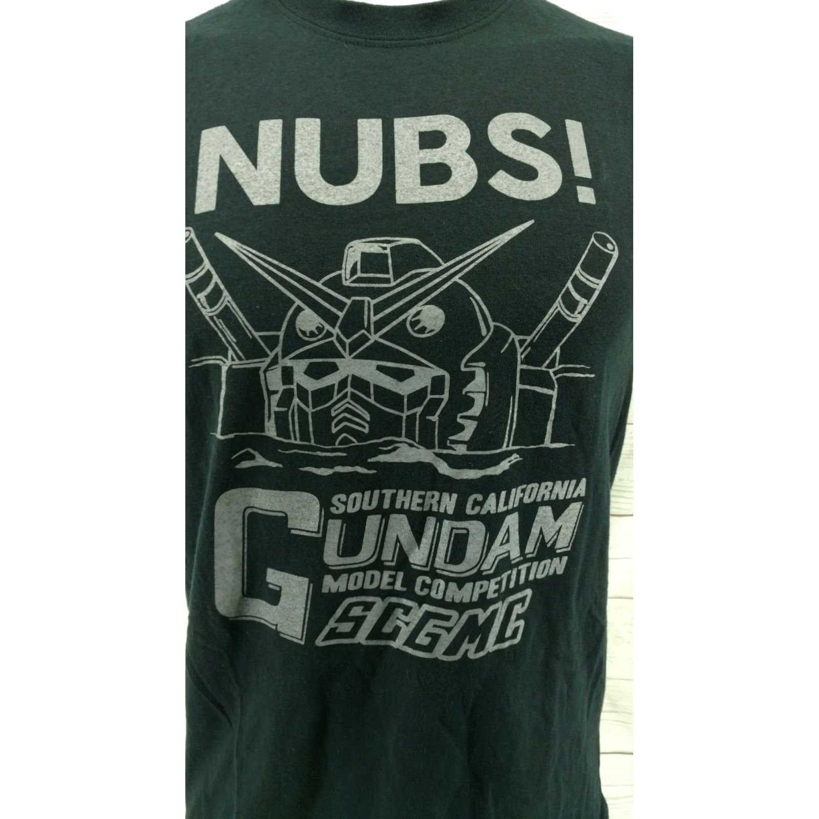 Vintage California Gundam Model Competition Black Shirt Medium Men Short Sleeve T-Shirt Cotton Vintage No Tag Men’s 90s California Gundam Competition Shirt Size US M / EU 48-50 / 2 - 2 Thumbnail