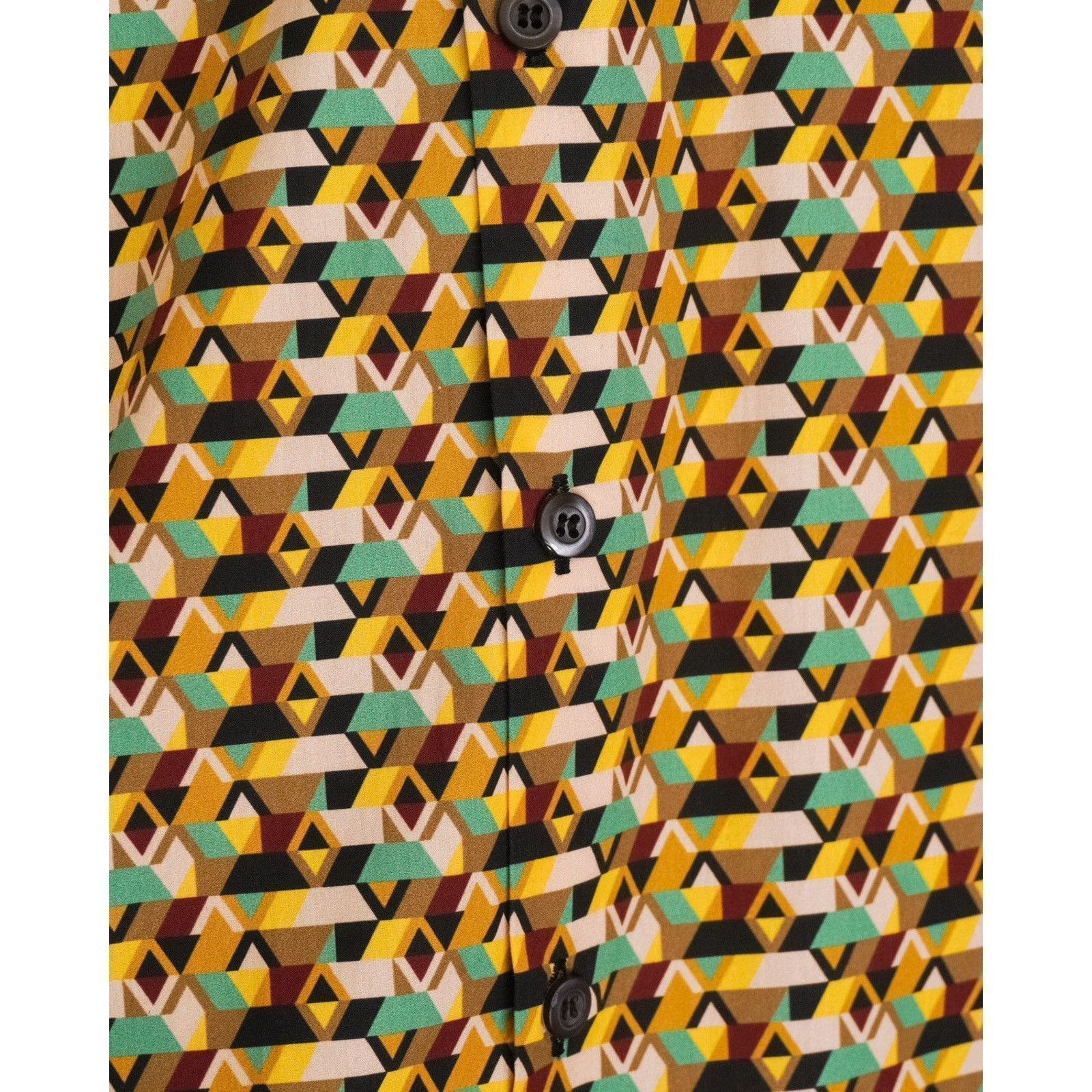 Prada Vintage prada milano 2017 geometric pattern button shirt Size US L / EU 52-54 / 3 - 7 Thumbnail