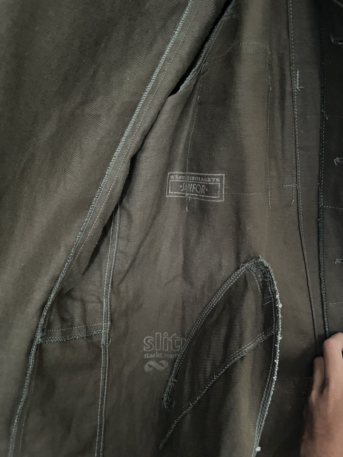 Vintage 1990s sanfor army canvas blazer jacket Size 42S - 8 Thumbnail