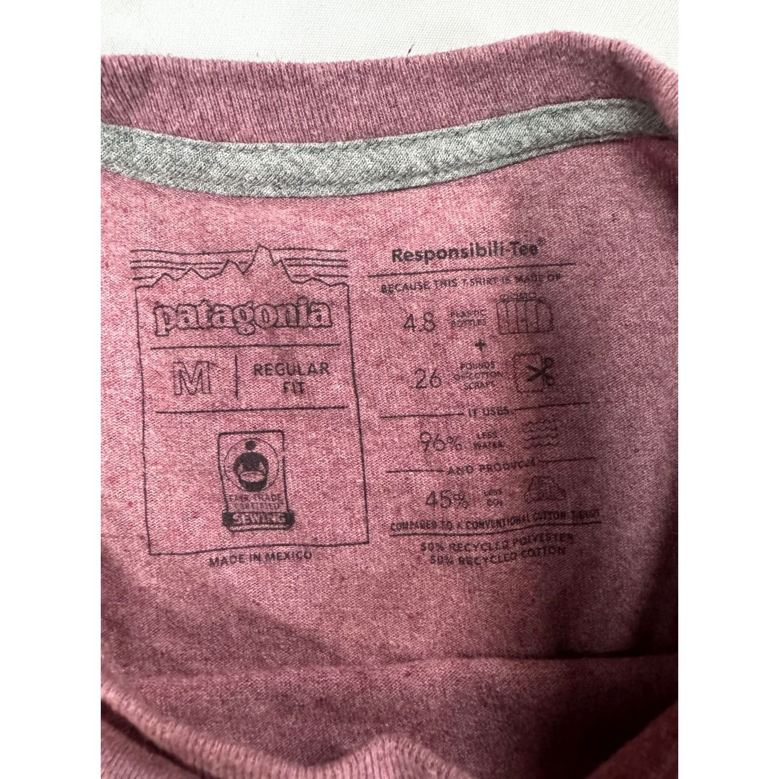 Patagonia Patagonia Responsibili-Tee Maroon Short Sleeve T-Shirt Size M Forge Mark Size US M / EU 48-50 / 2 - 3 Thumbnail
