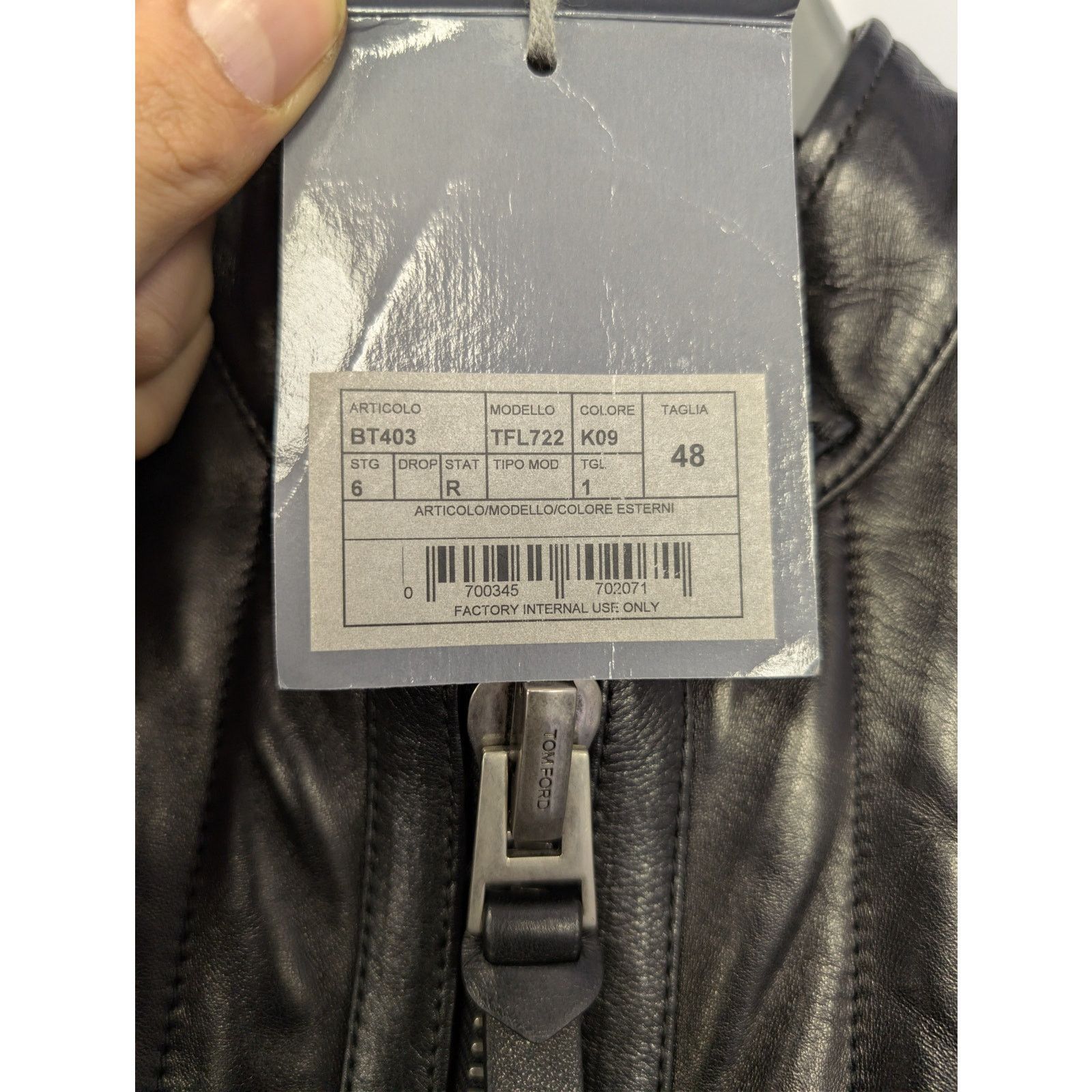 Tom Ford o1rshd1 Leather Wear Biker Jacket in Black Size US M / EU 48-50 / 2 - 21 Thumbnail