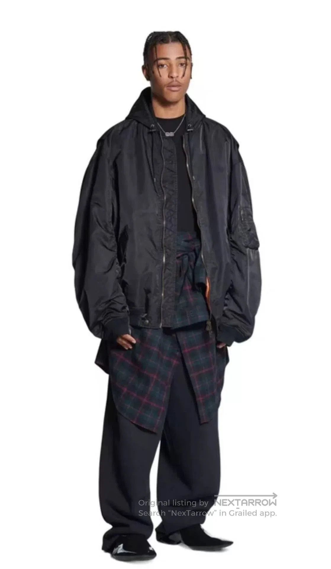 Balenciaga Balenciaga 3B Embroidered Nylon Bomber Jacket. Size US XXS / EU 40 - 6 Thumbnail
