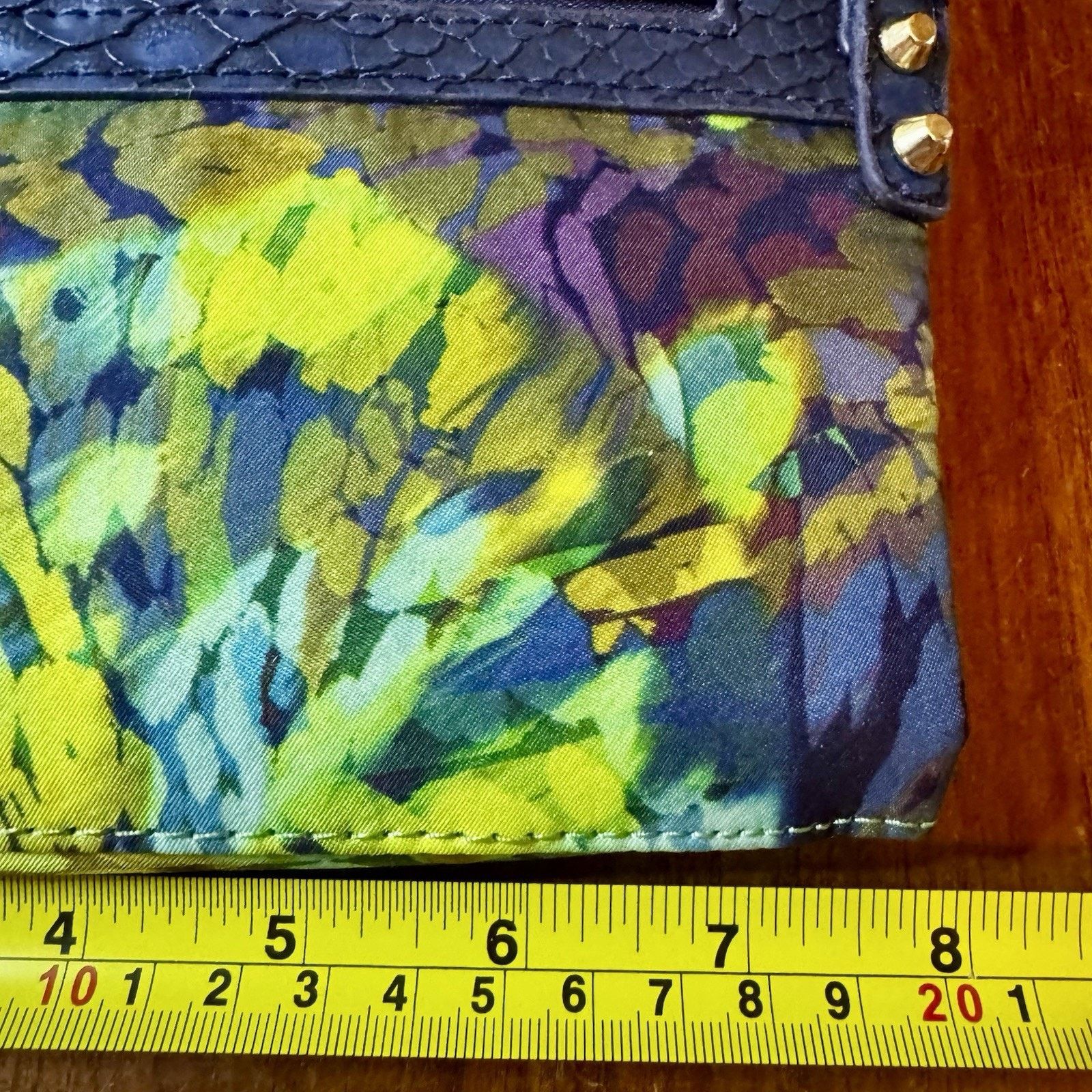 & Other Stories Pouchee Crossbody Bag Blue Faux Snakeskin Floral Purse Size ONE SIZE - 4 Thumbnail