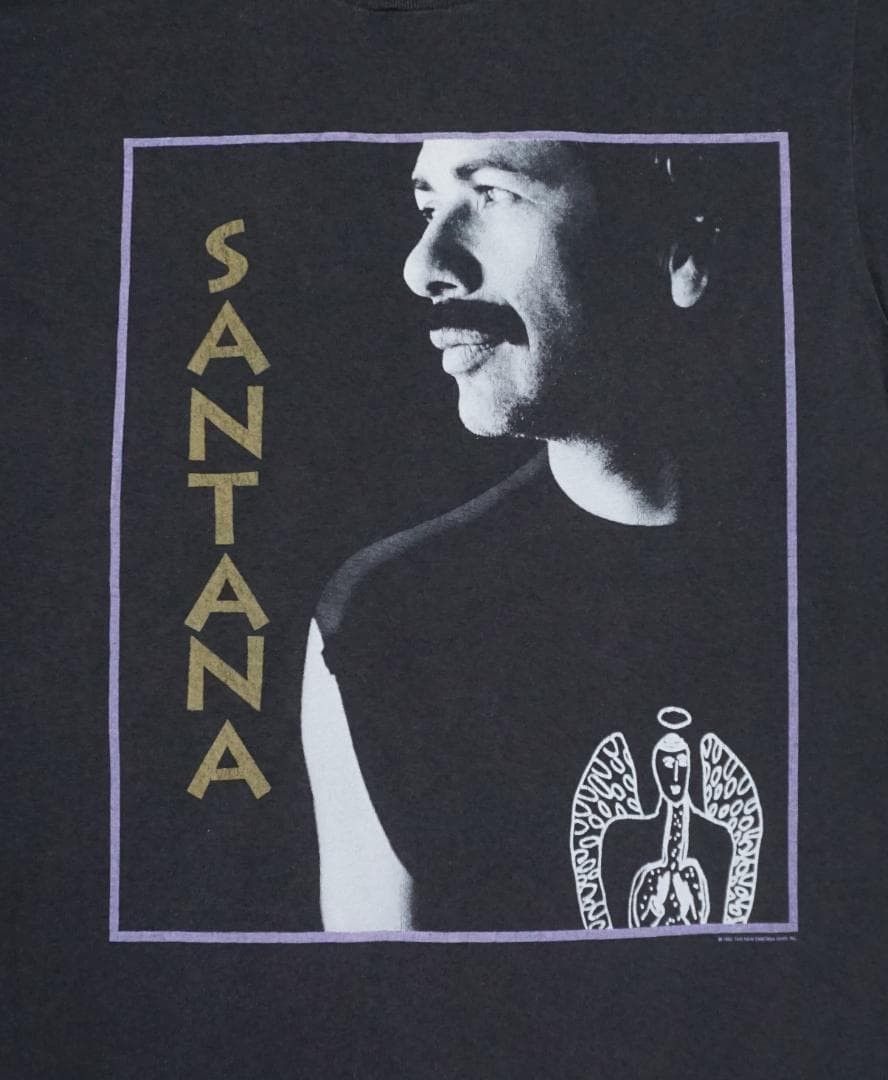 Vintage 90's USA製 Santana Tシャツ ロック ビンテージ Cream Size US M / EU 48-50 / 2 - 2 Thumbnail