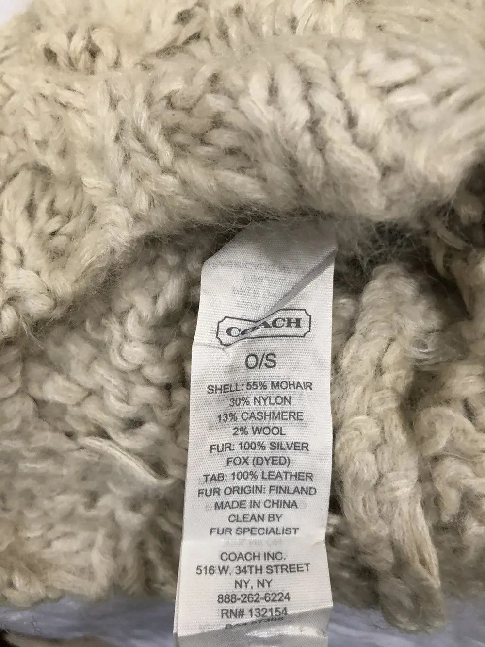 Coach Coach Mohair Knit Beanie Hat Size ONE SIZE - 5 Thumbnail