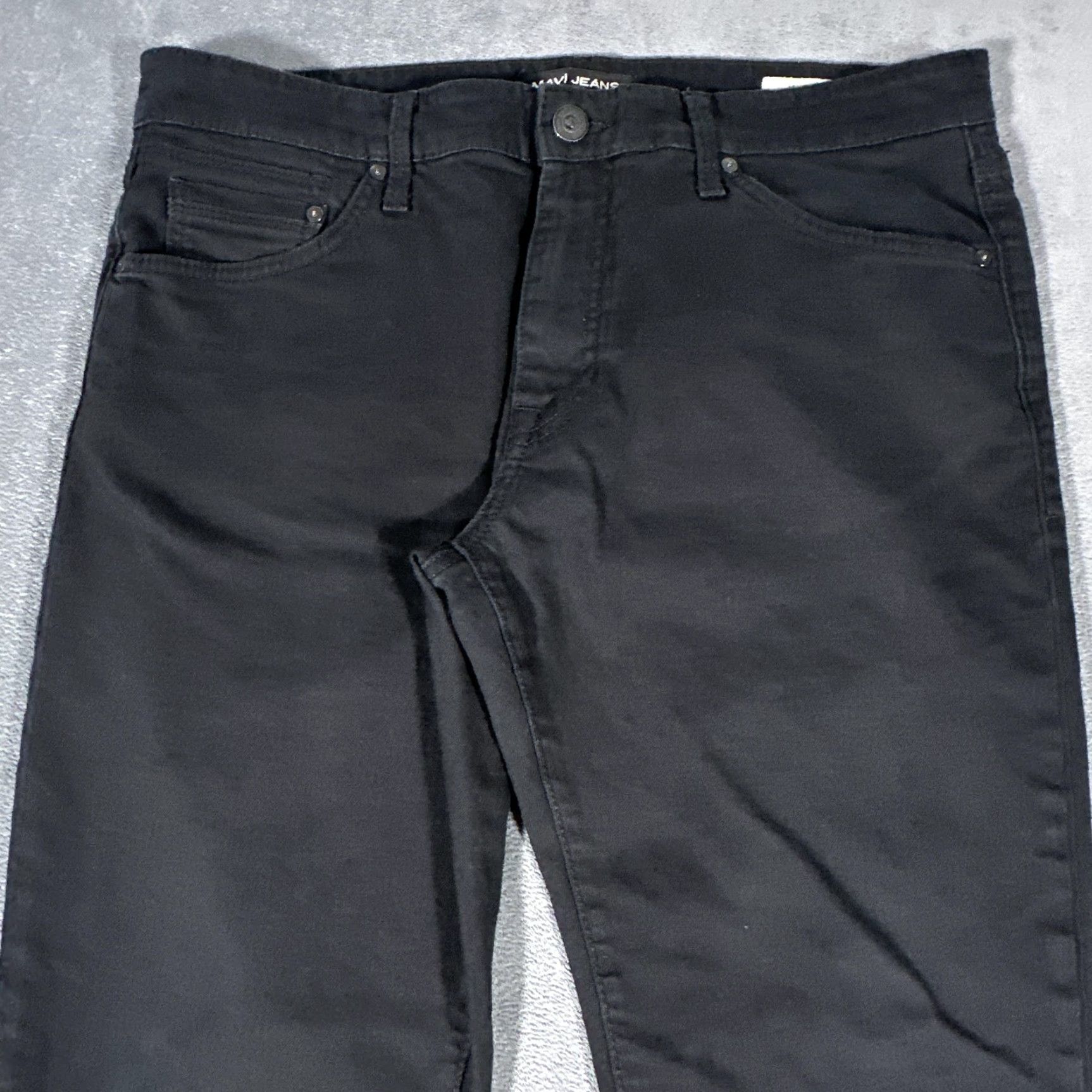 Vintage Mavi Jake Jeans Mens 36x32 Black Slim Tapered Stretch Denim Dark Wash Pants Size US 36 / EU 52 - 2 Thumbnail
