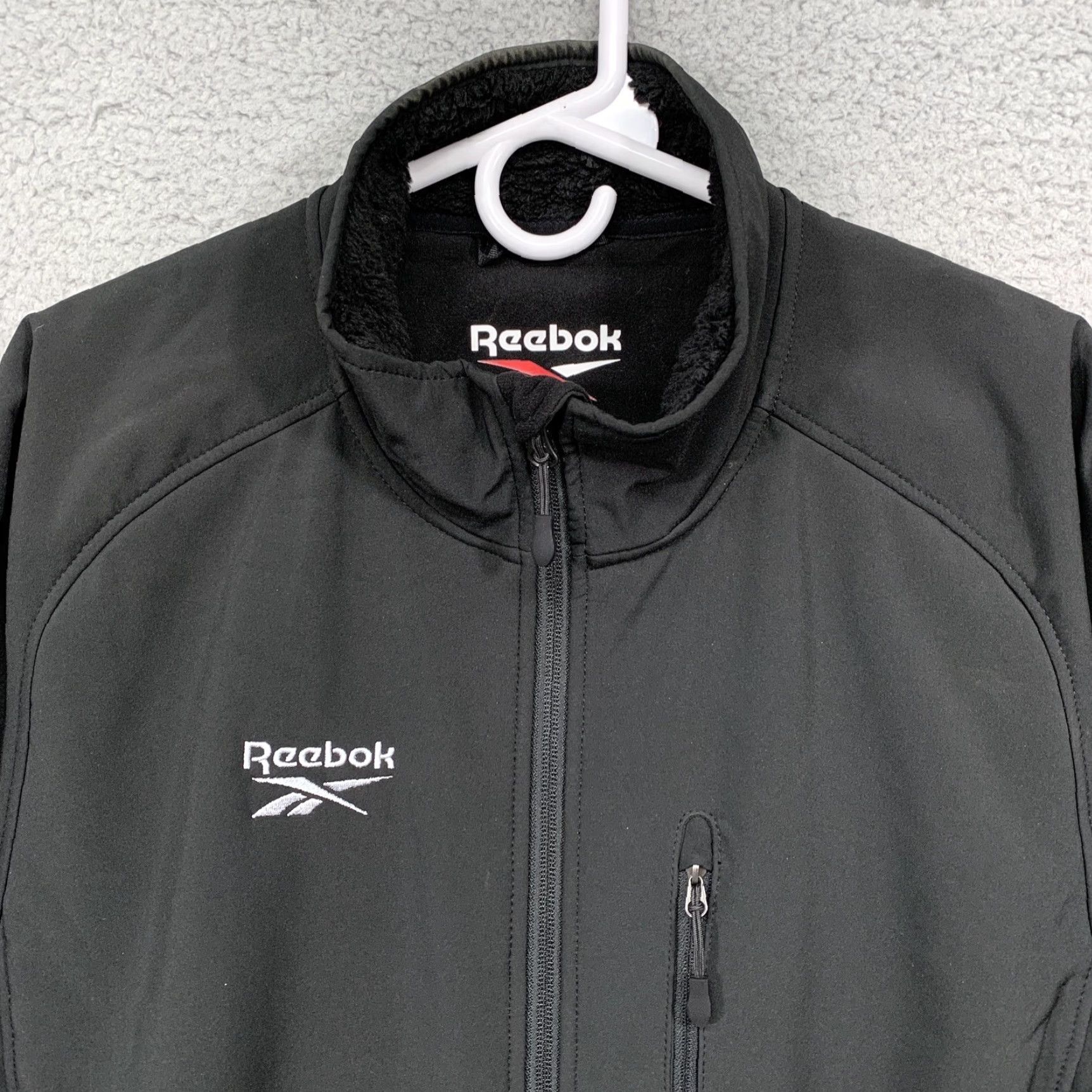 Reebok Reebok Jacket Men's Fleece Lined Black Size Large All Purpose Sports Jacket/Coat Size US L / EU 52-54 / 3 - 4 Thumbnail