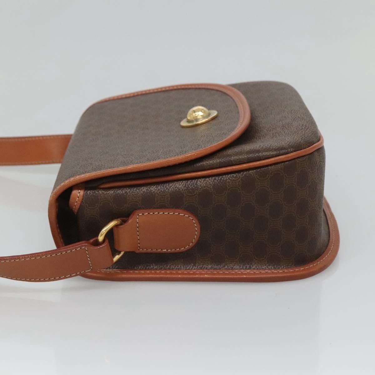 Celine CELINE Macadam Canvas Shoulder Bag Pvc Brown Gold Size ONE SIZE - 4 Thumbnail