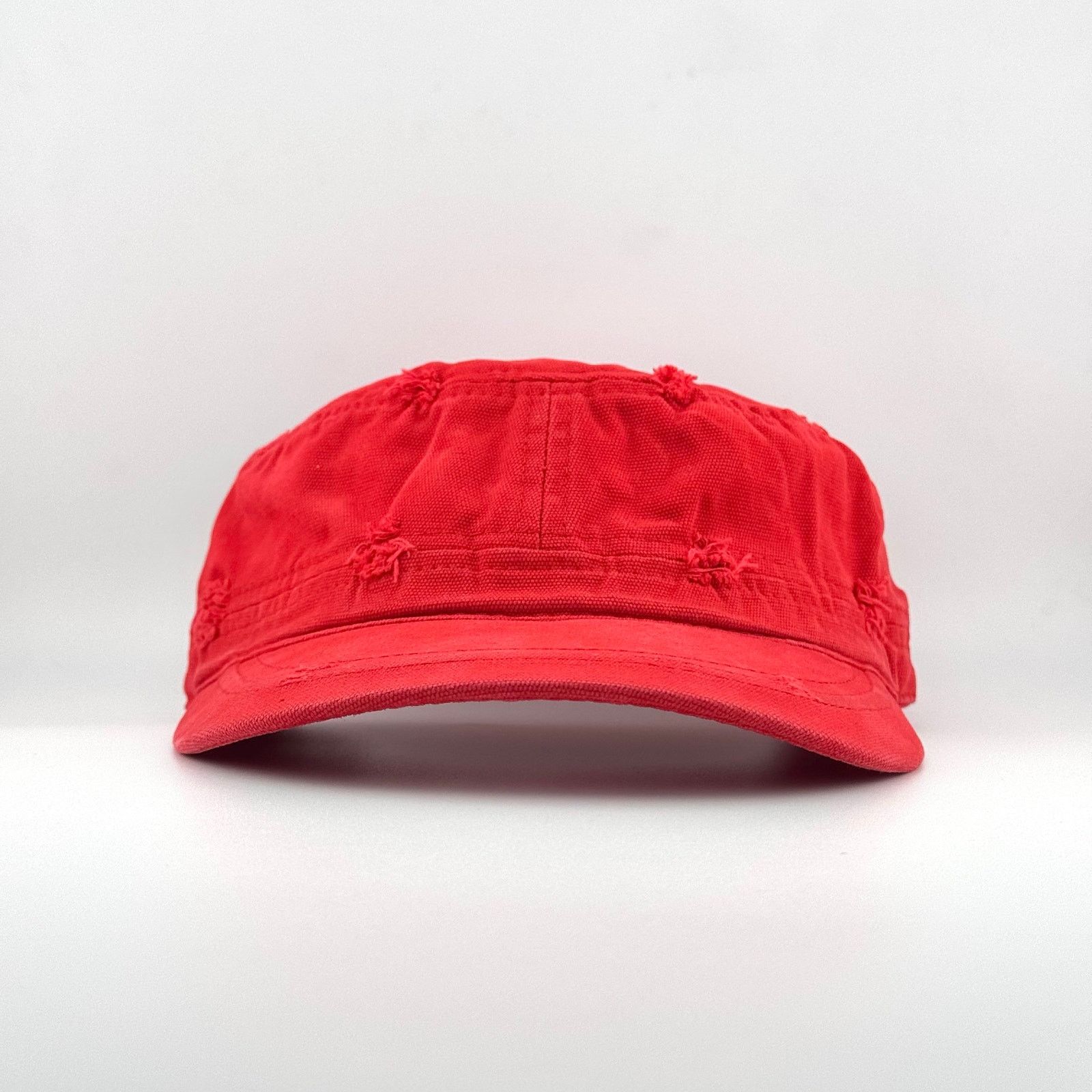 Japanese Brand Vintage Blank Distressed Military Work Red Patrol Cadet Cap Size ONE SIZE - 1 Thumbnail