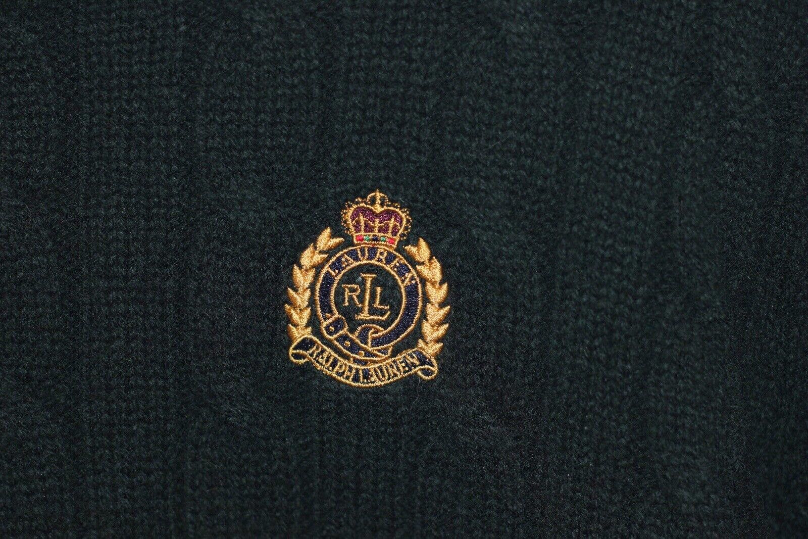 Designer Ralph Lauren Cable Knit Sweater Green Label L Lambs Wool Size L / US 10 / IT 46 - 3 Thumbnail