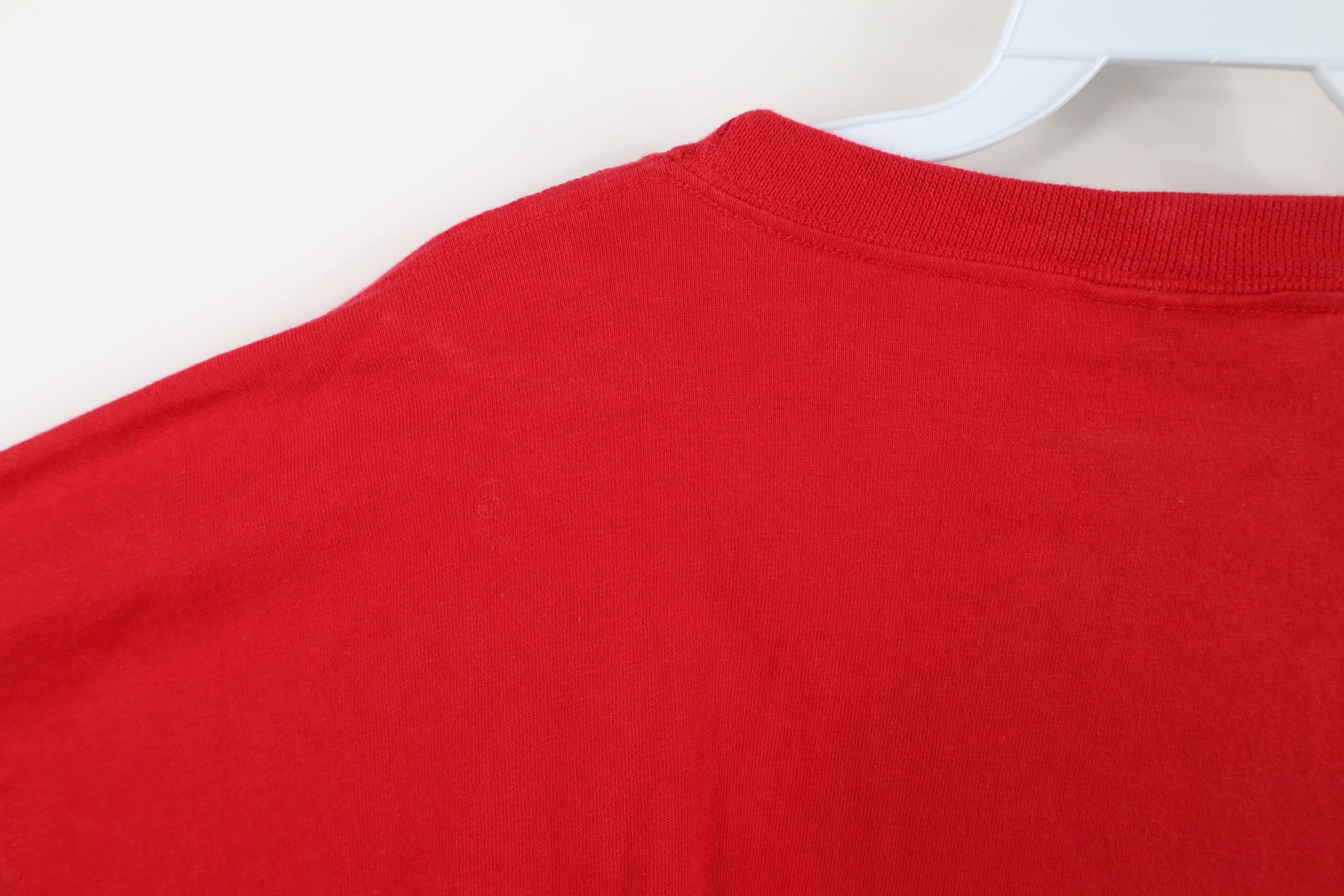 Vintage Vintage 90s Streetwear Heavyweight Baggy T-Shirt Red Cotton Size US XL / EU 56 / 4 - 8 Thumbnail