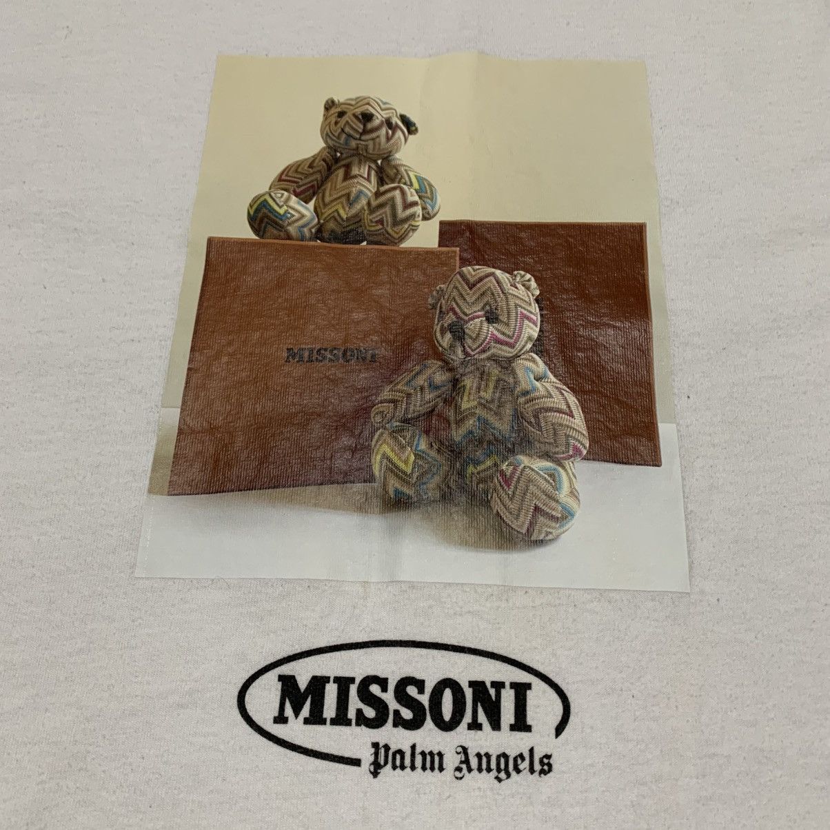 Palm Angels Palm Angels Medium Missoni Bear White Tee Size US M / EU 48-50 / 2 - 3 Thumbnail