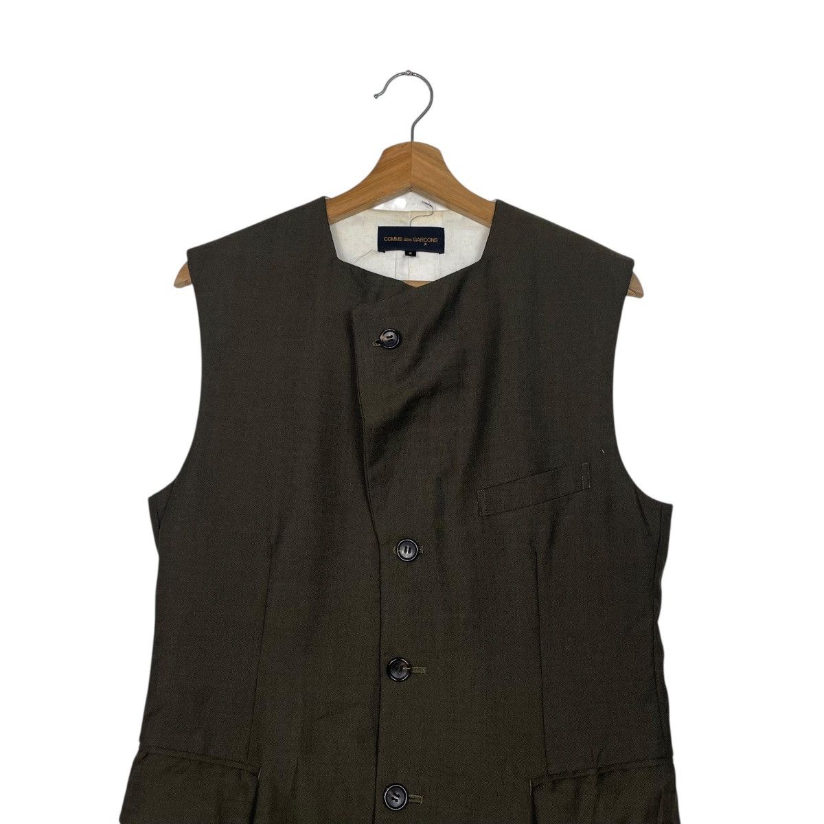Comme des Garcons Comme Des Garcons AD1994 Sleeveless Frill Hem Wool Dress Size S / US 4 / IT 40 - 12 Thumbnail
