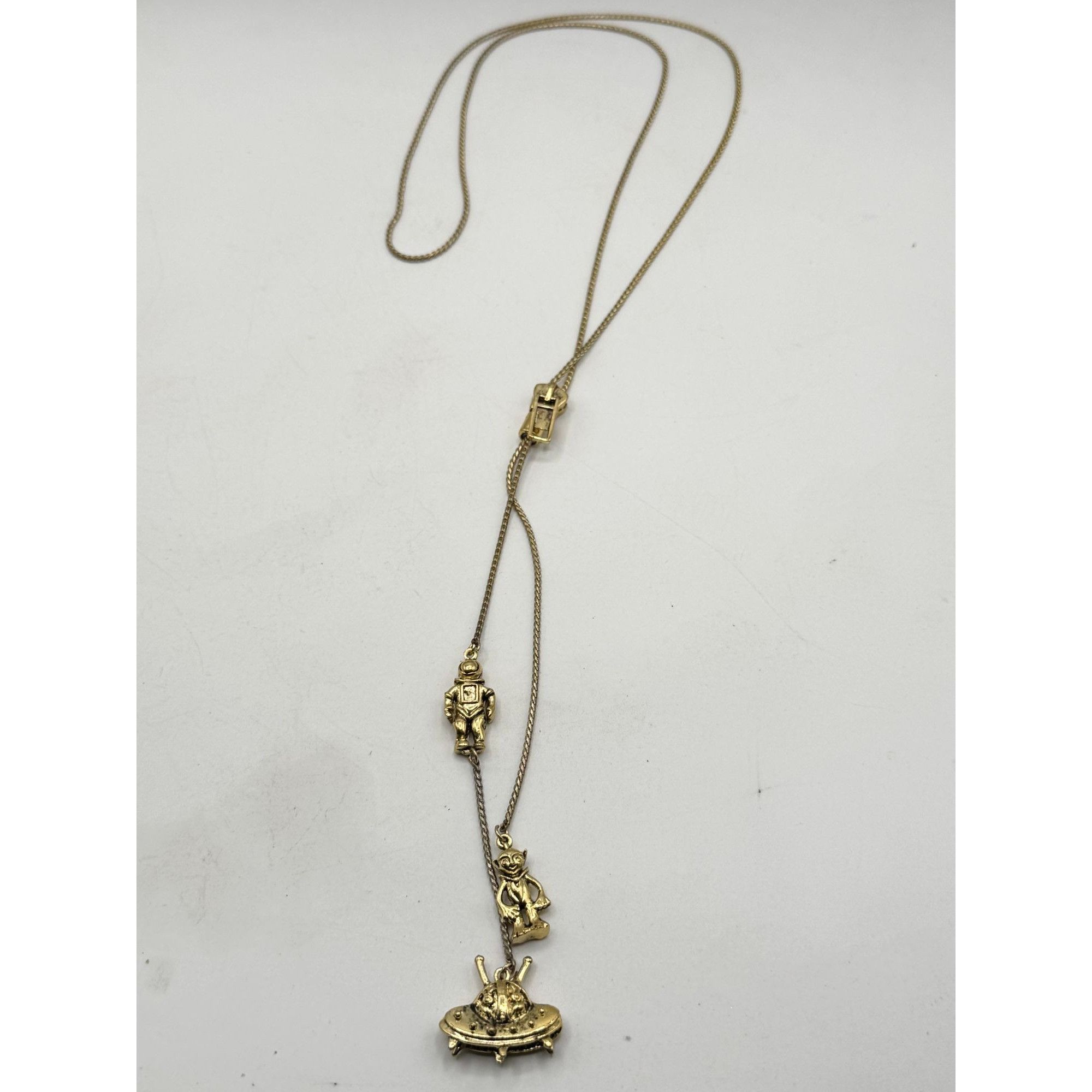 Other Gold Zipper Alien Tassel Charm Necklace Size ONE SIZE - 3 Thumbnail