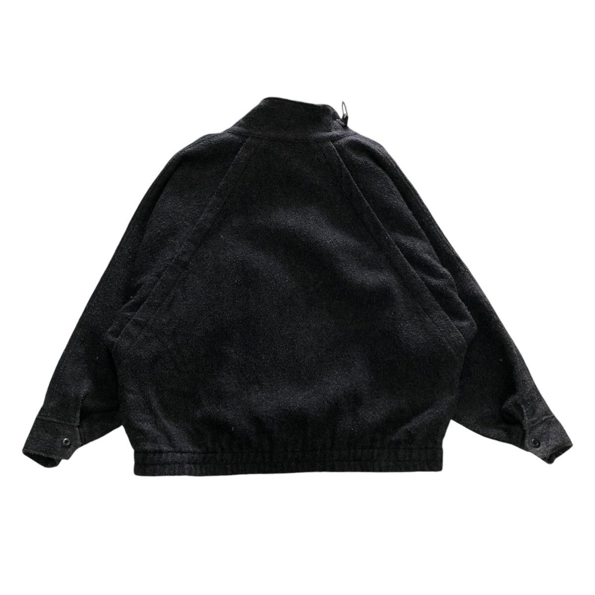 Vintage 🔥VINTAGE WOOL BOMBER JACKET BONDAGE HIDDEN COLLAR BIKER Size US M / EU 48-50 / 2 - 2 Thumbnail